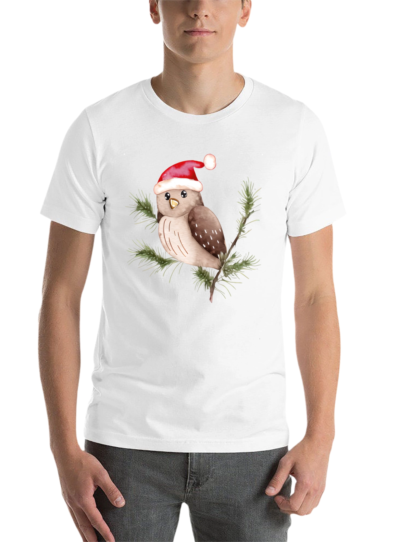 Black Festive Owl Tee - Holiday Cheer view 14