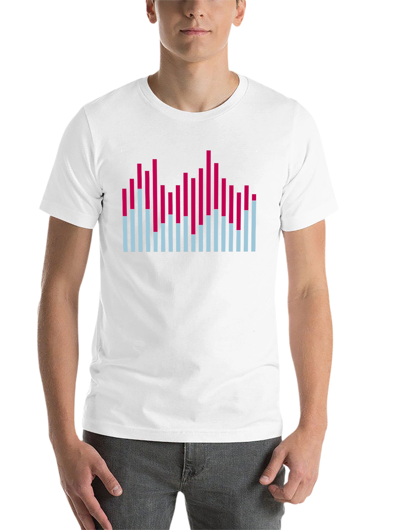 Black Modern Graphic T-Shirt - Color Block Design view 14