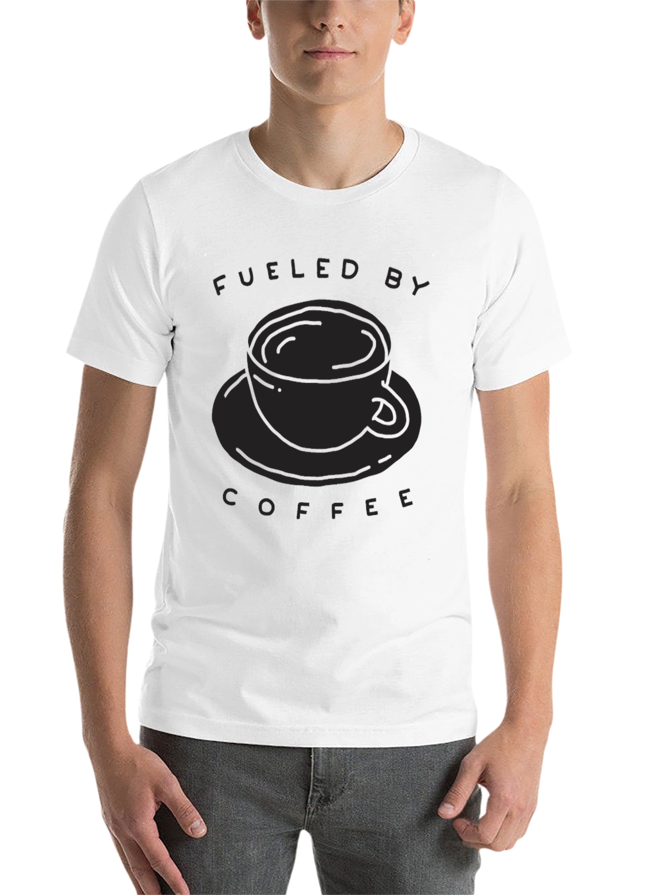 Black Fueled By Coffee T-Shirt - Black view 14