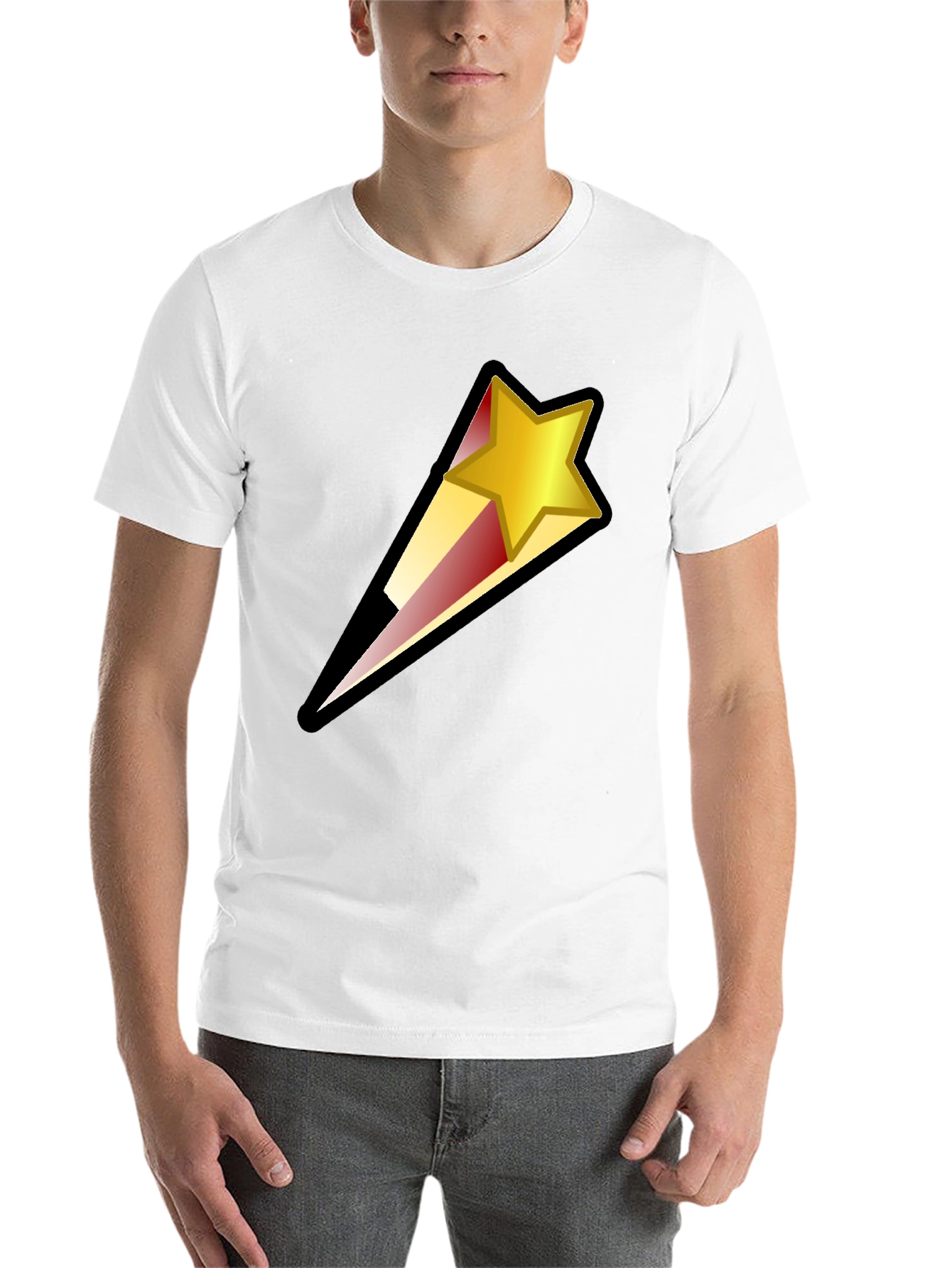 Black Shooting Star Graphic Black T-Shirt view 14