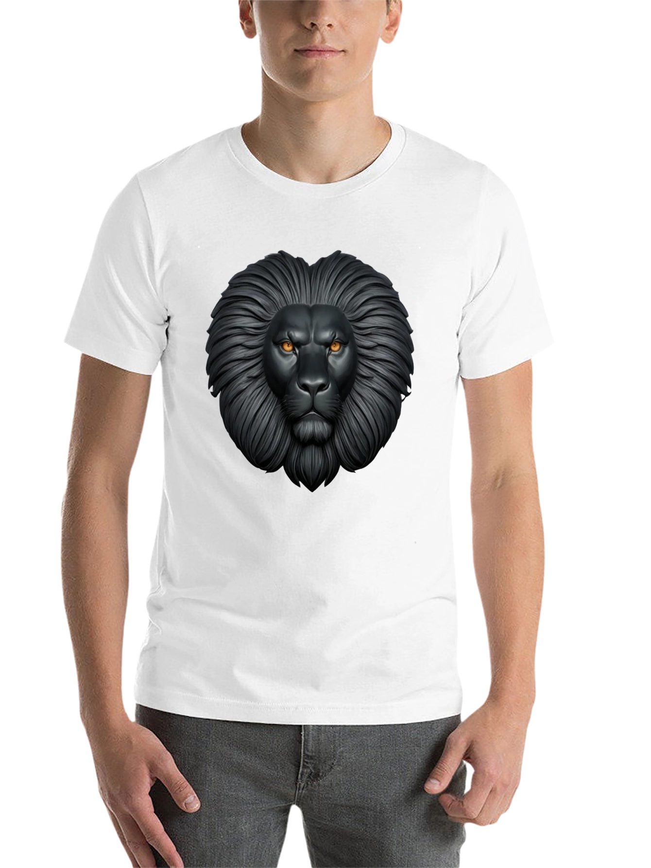Black Lion Graphic Black T-Shirt - Fierce Style view 14