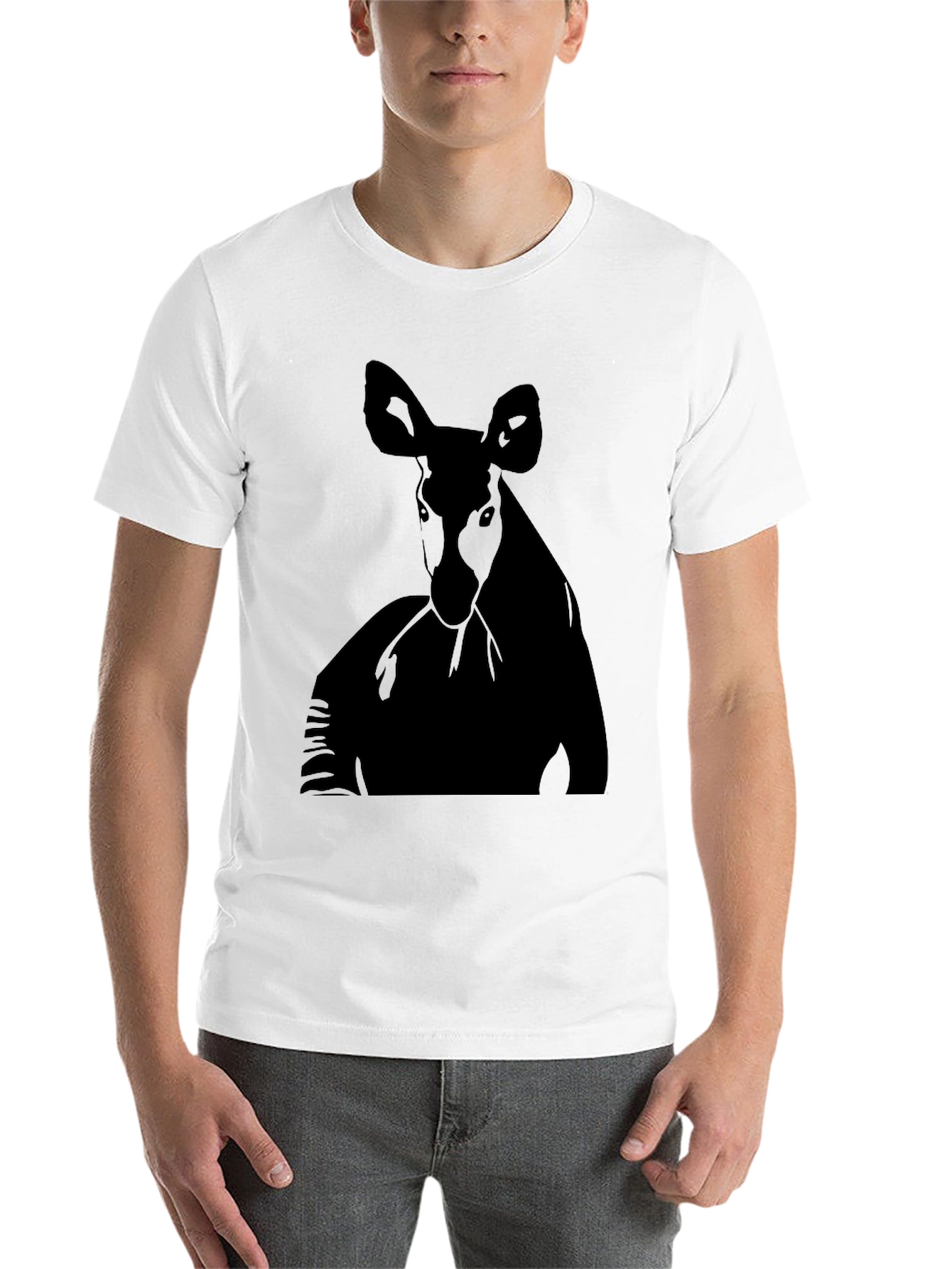 Black Okapi Graphic Tee - Men's Black T-Shirt view 14