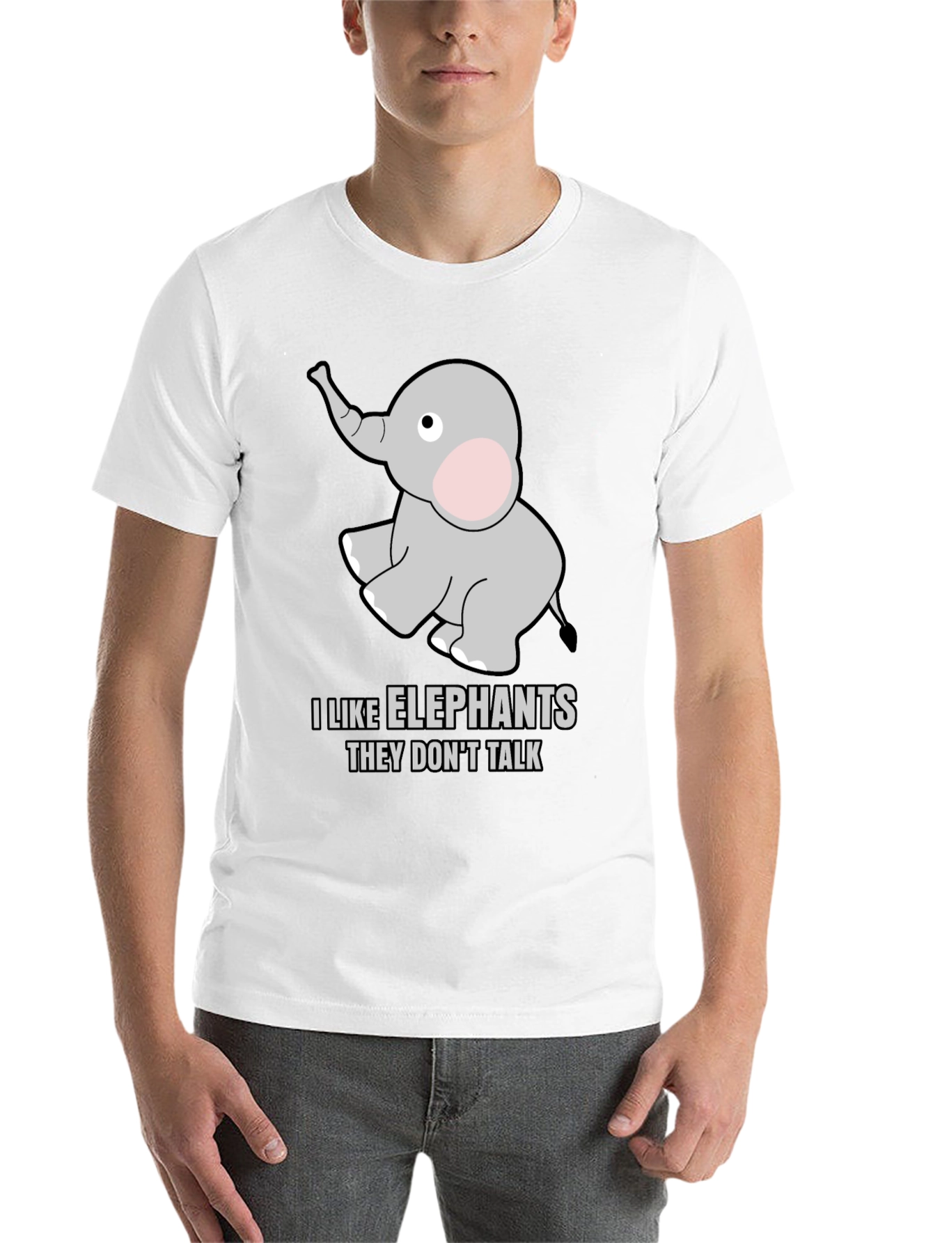 Black I Like Elephants T-Shirt view 14