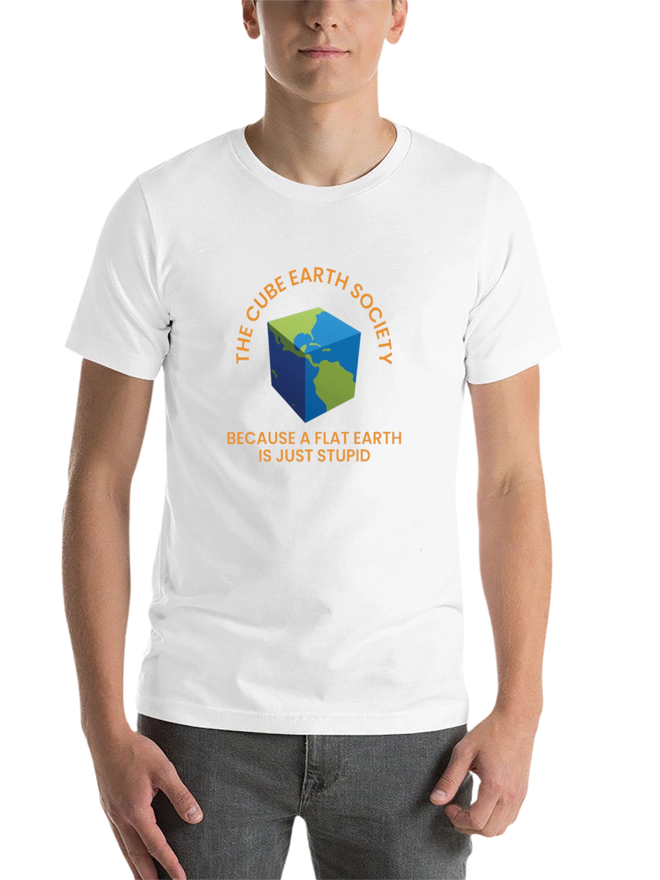 Black Cube Earth Society T-Shirt - Funny Conspiracy Tee view 14
