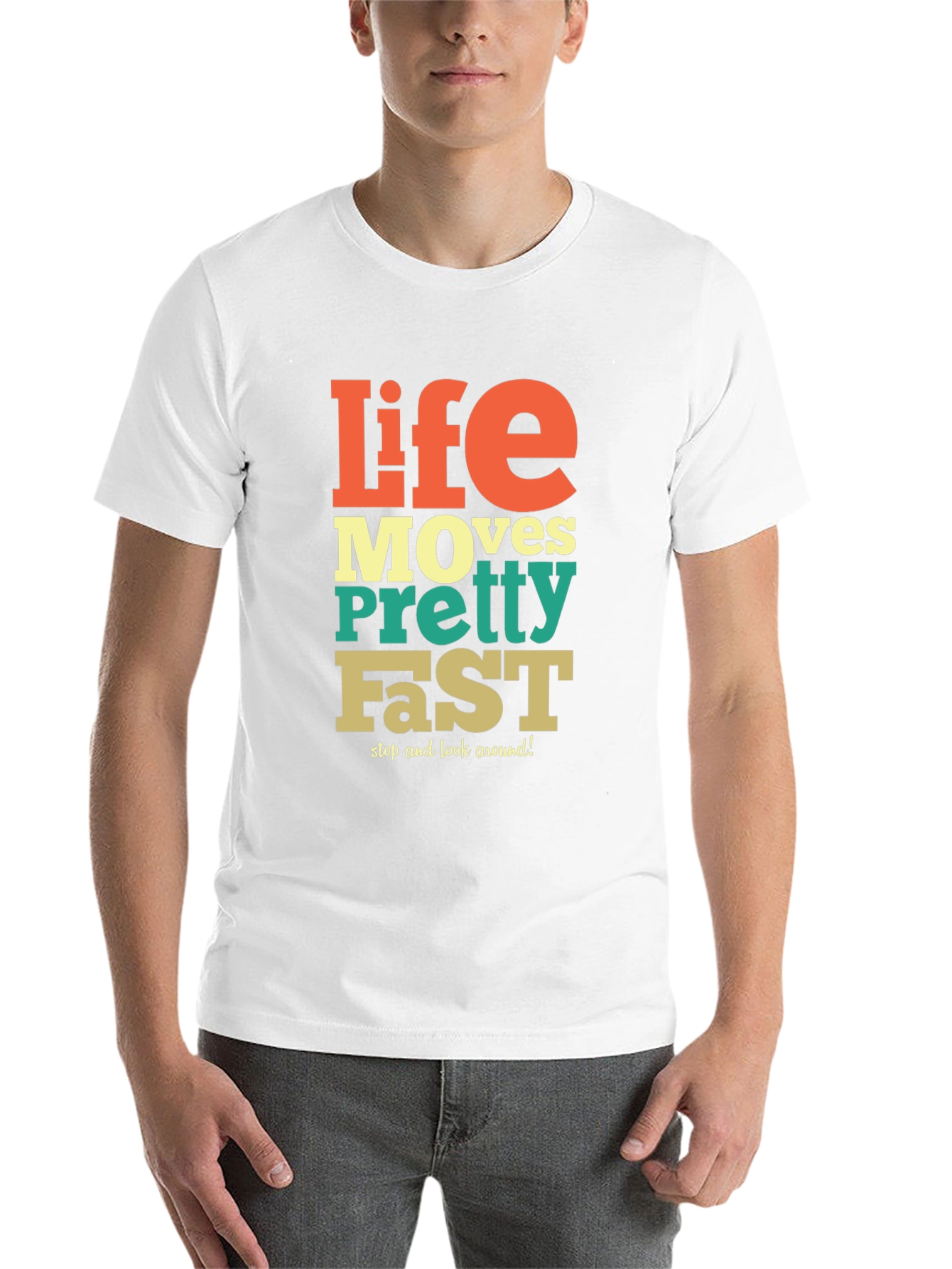 Black Life Moves Pretty Fast Graphic Tee - Relaxed Fit view 14