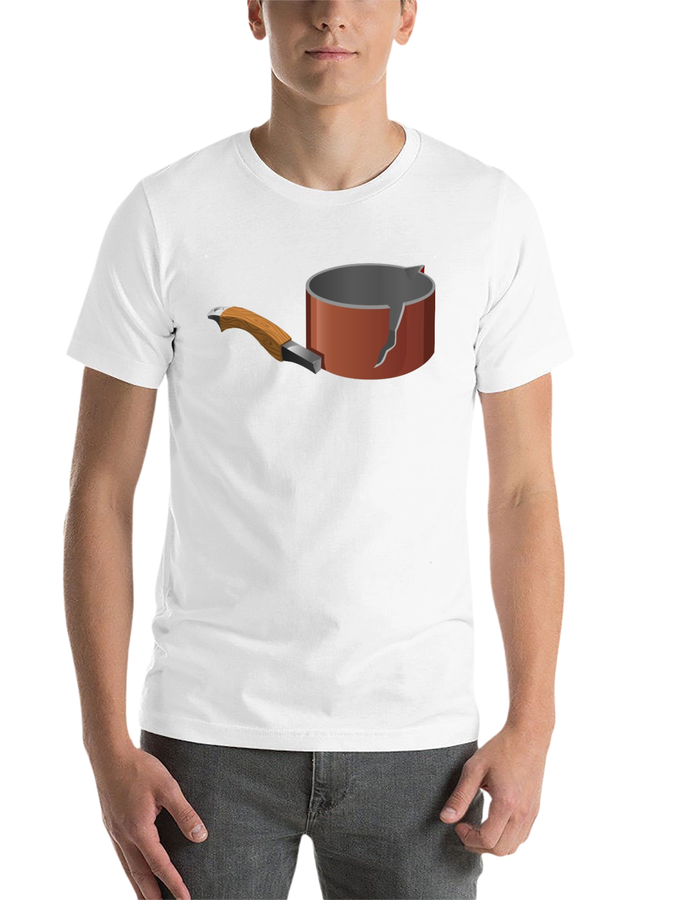 Black Broken Pot Graphic Tee - Unique Casual Wear view 14