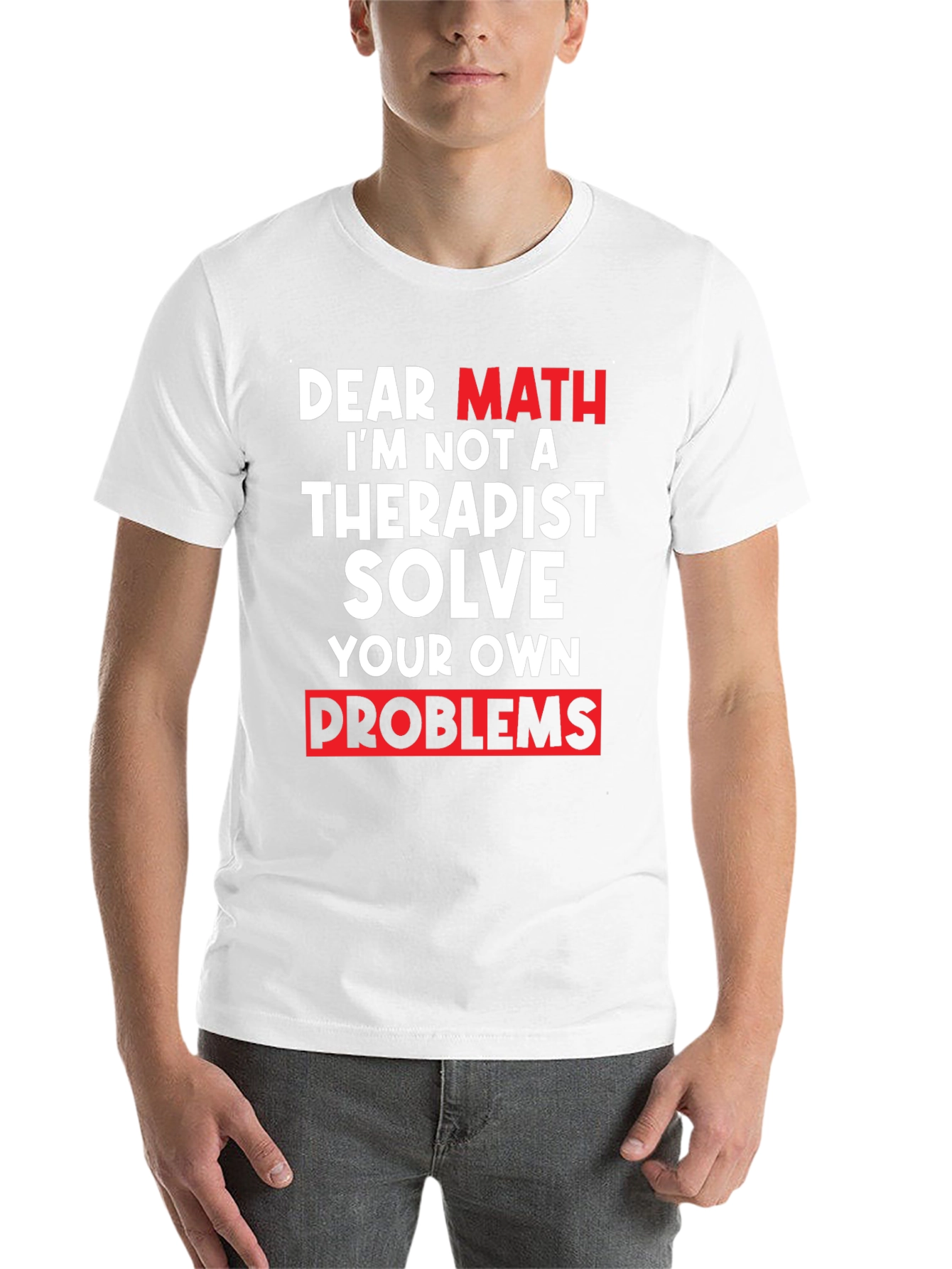 Black Dear Math Solve Your Own Problems T-Shirt view 14