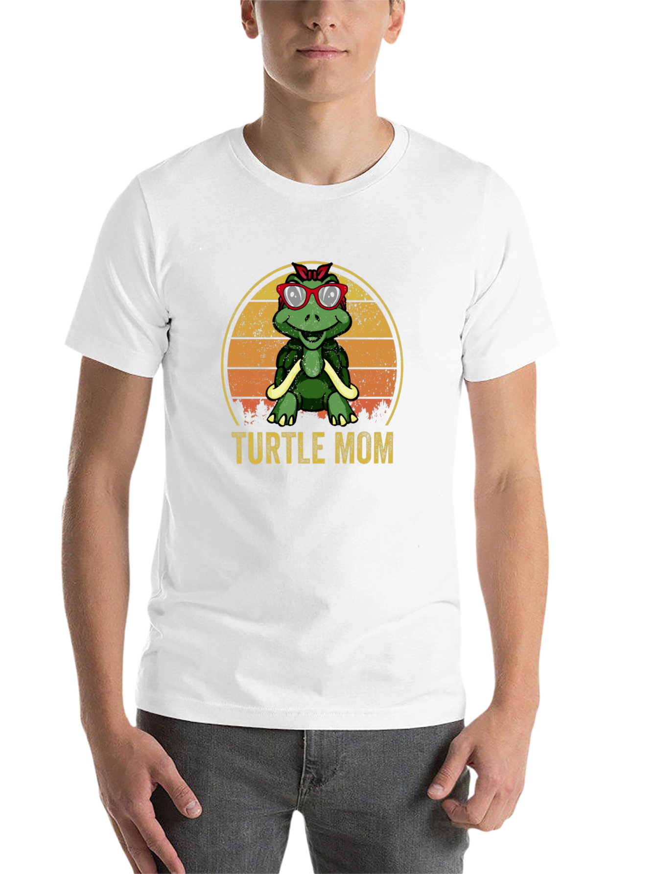 Black Turtle Mom Graphic T-Shirt - Retro Style view 14