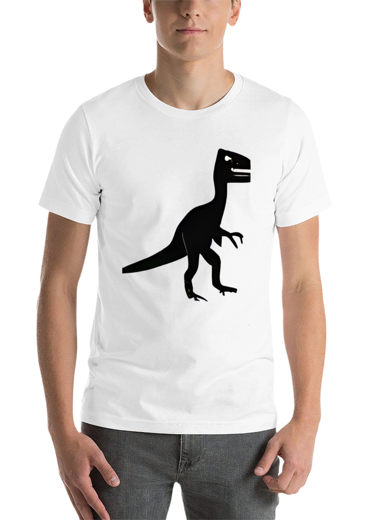 Black Black Dinosaur T-Shirt for Men view 14