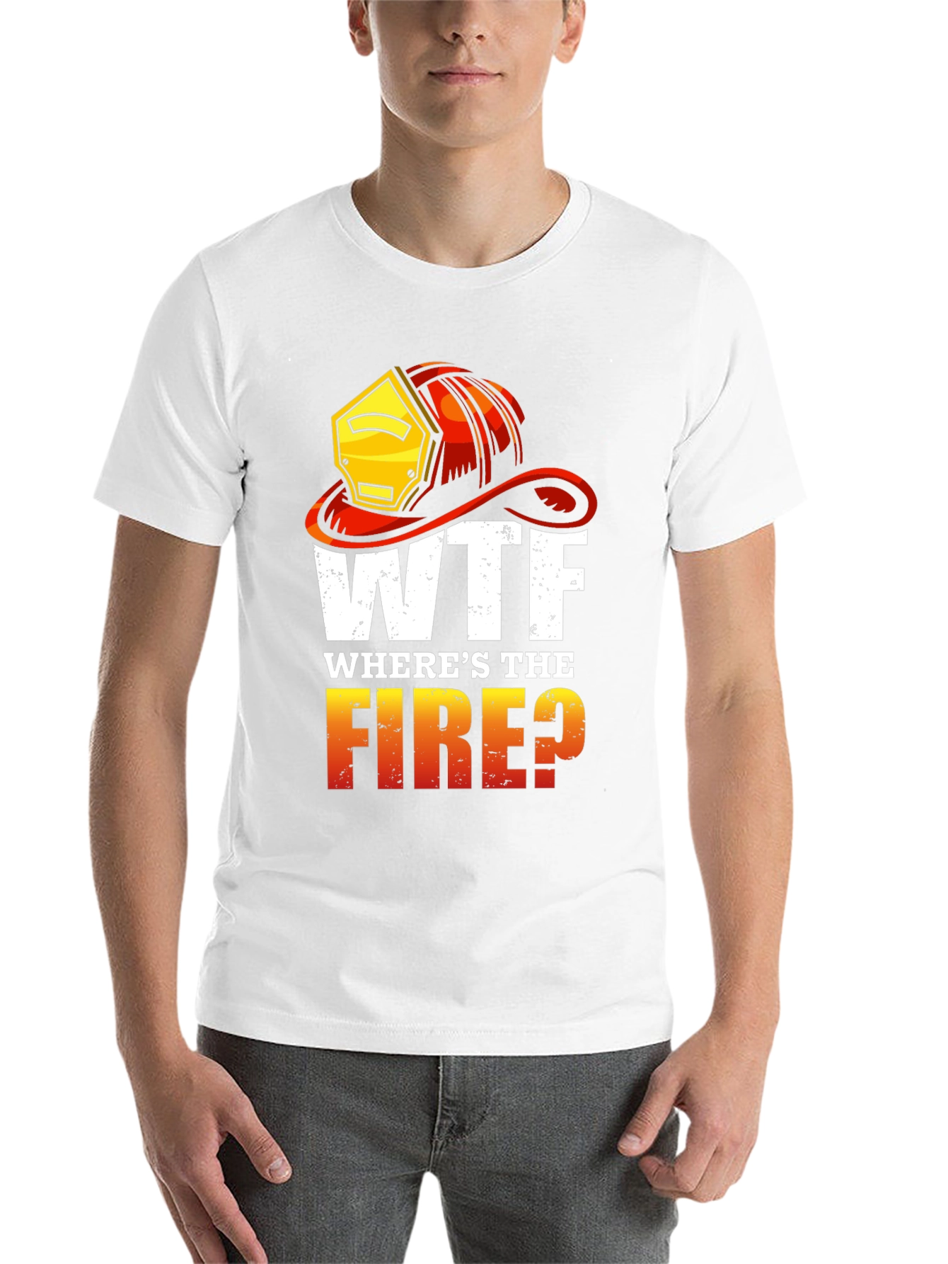 Black WTF Where's the Fire? Graphic Tee view 14