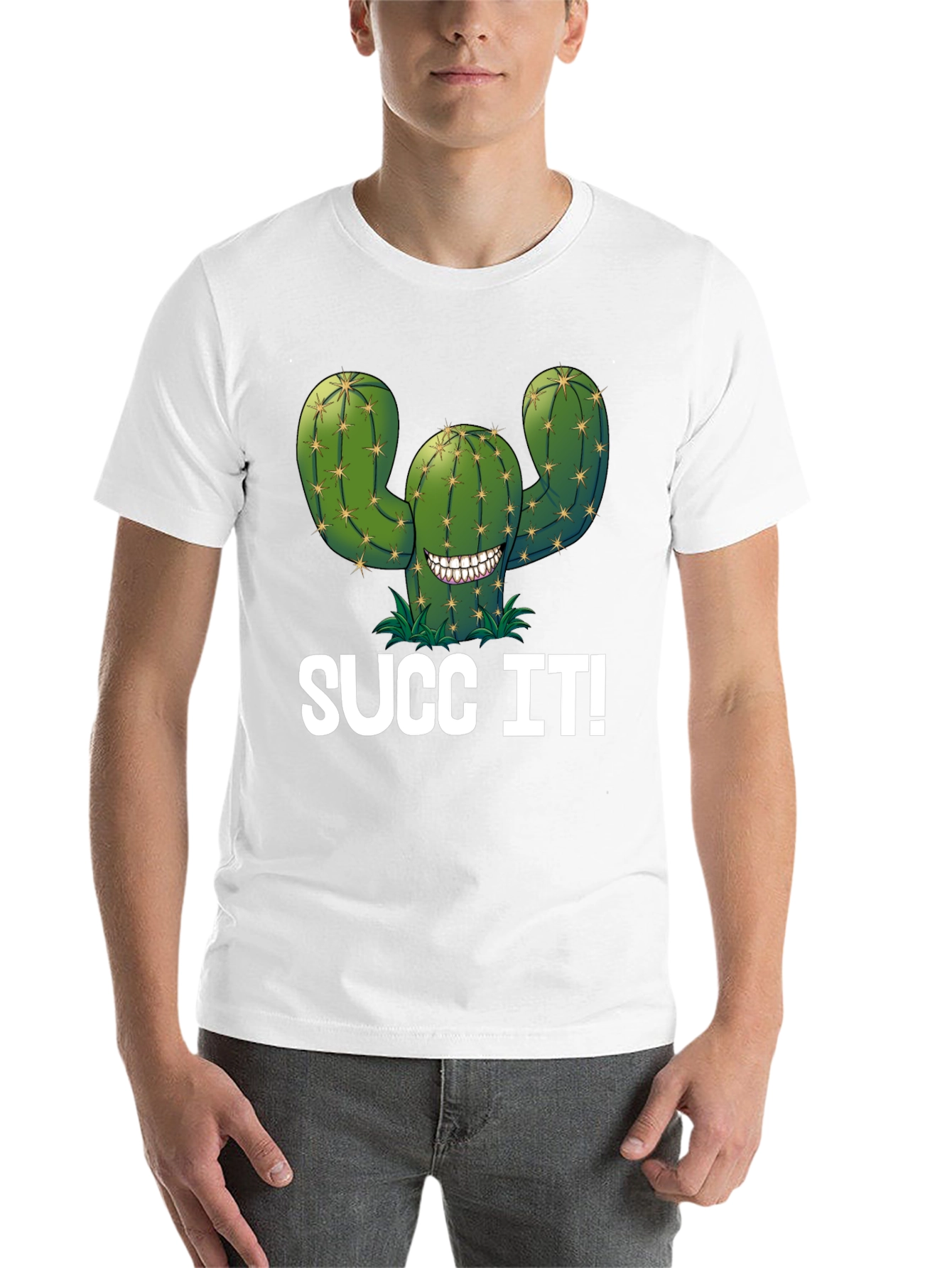 Black Succ It! Cactus Graphic T-Shirt - Novelty Tee view 14