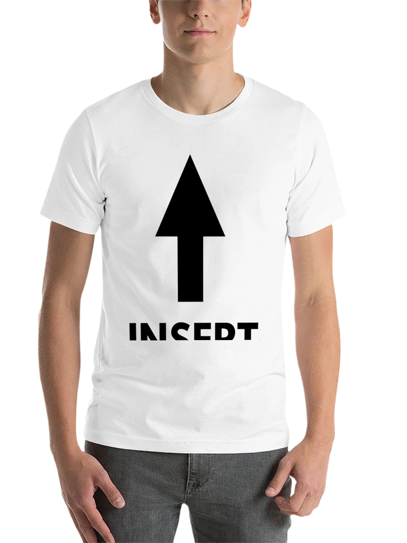 Black Insert Arrow T-Shirt - Black Graphic Tee view 14