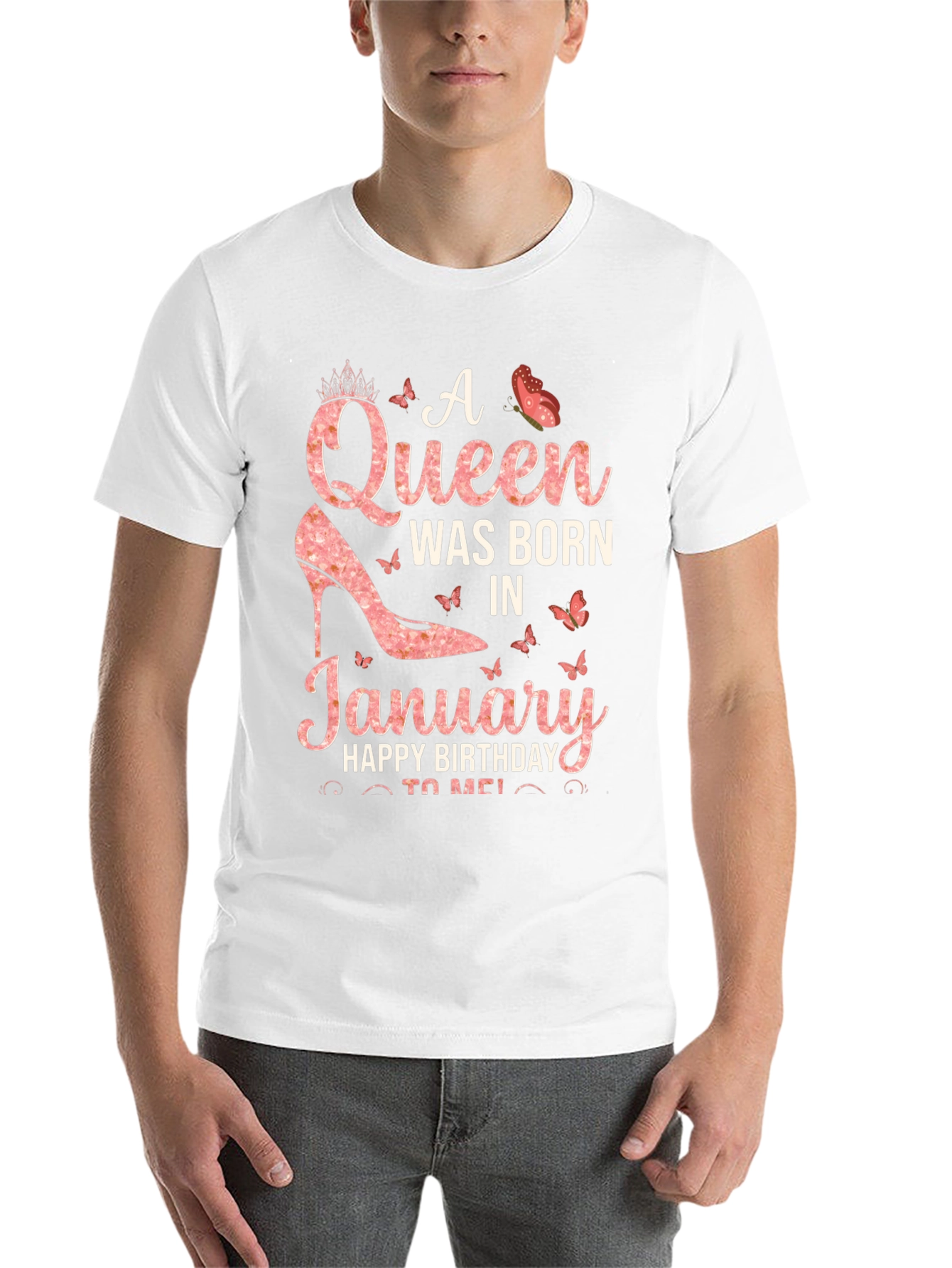Black A Queen Was Born In January T-Shirt view 14