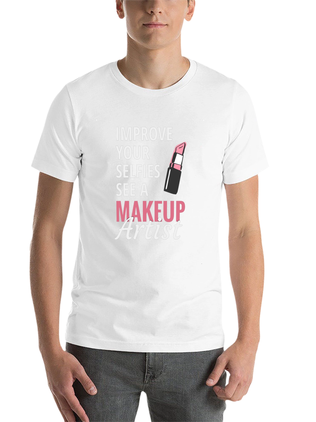 Black Makeup Artist T-Shirt - Improve Your Selfies view 14