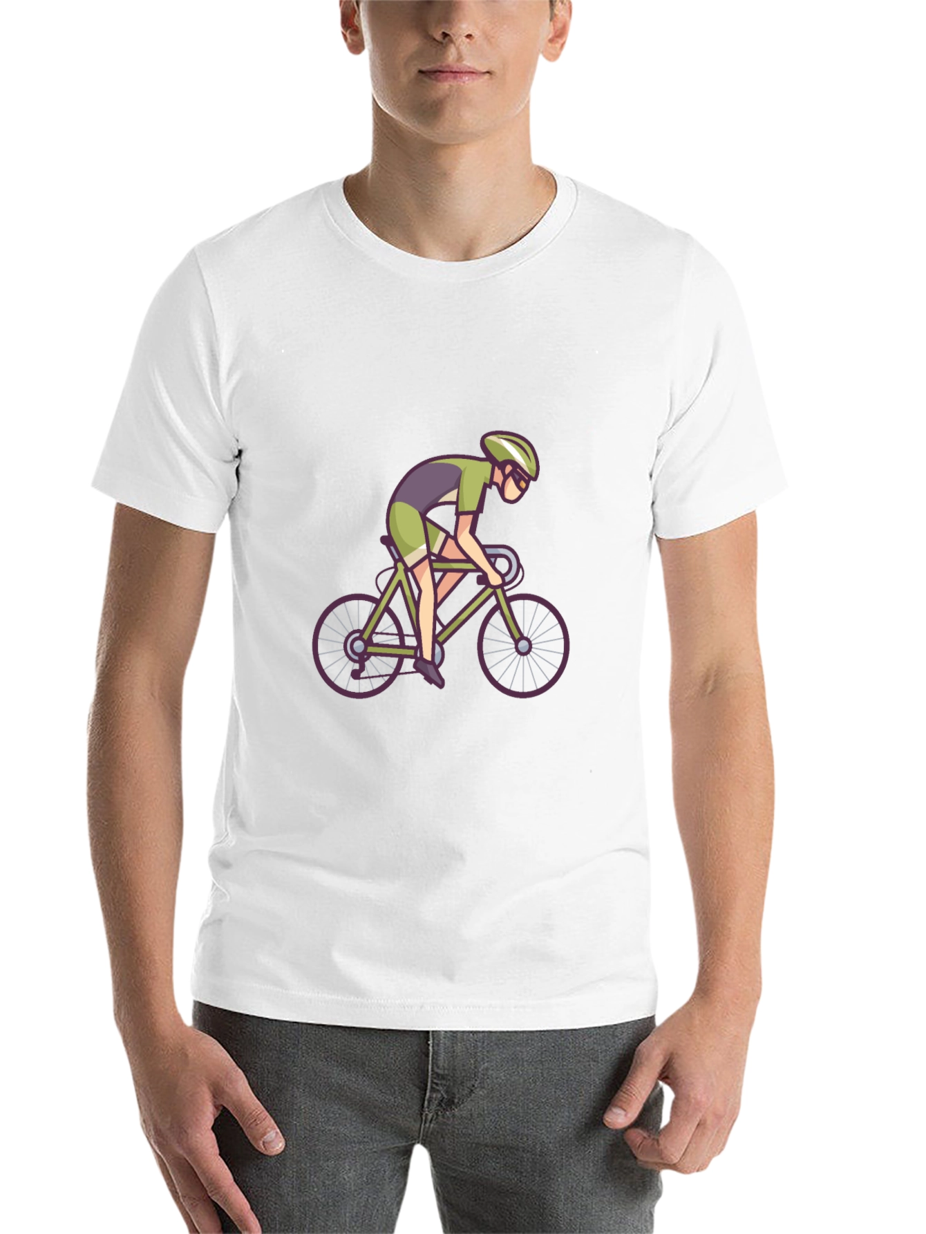 Black Cyclist Graphic Tee - Sporty Black T-Shirt view 14