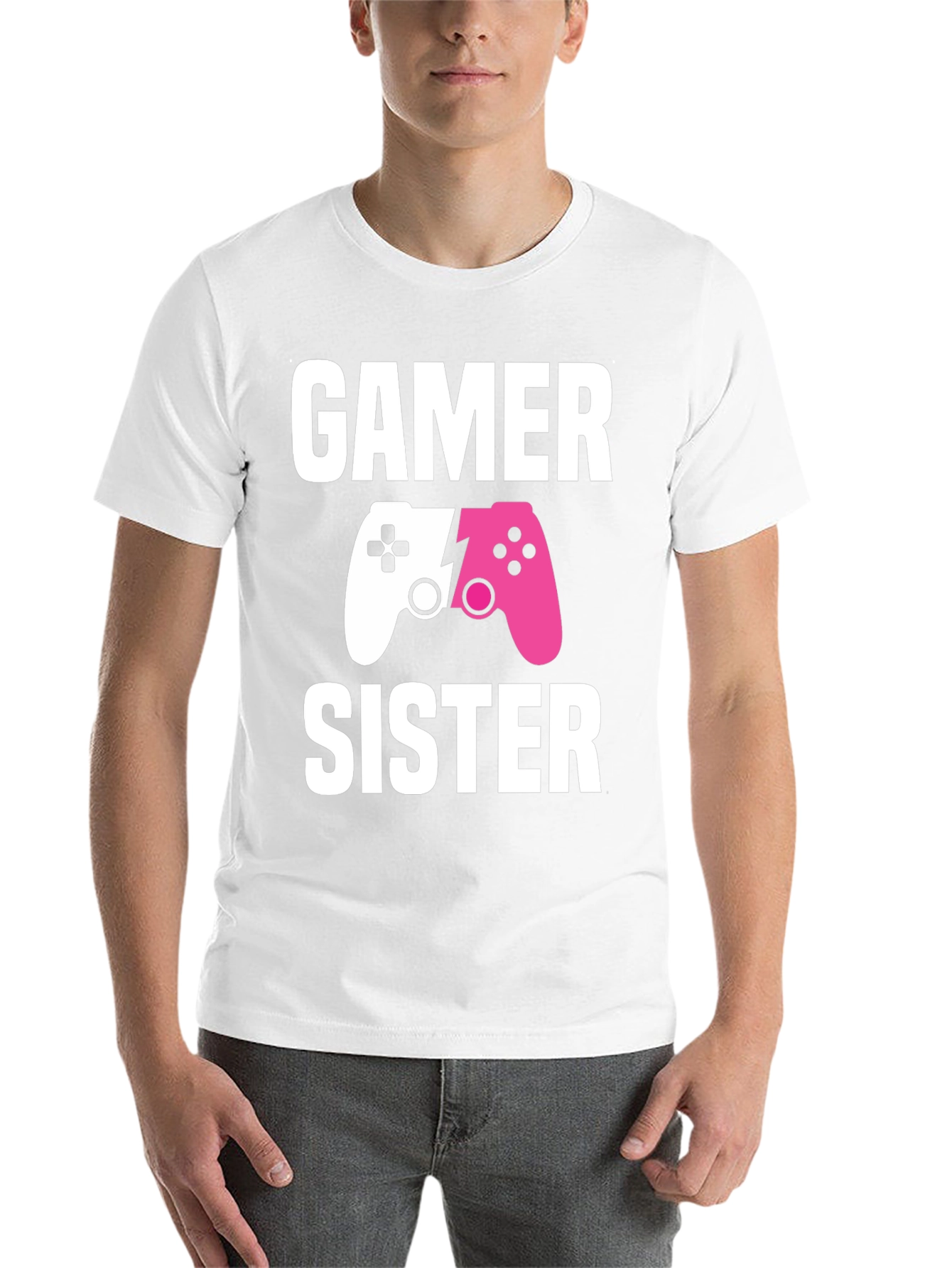 Black Gamer Sister T-Shirt | Matching Game Controller Tee view 14