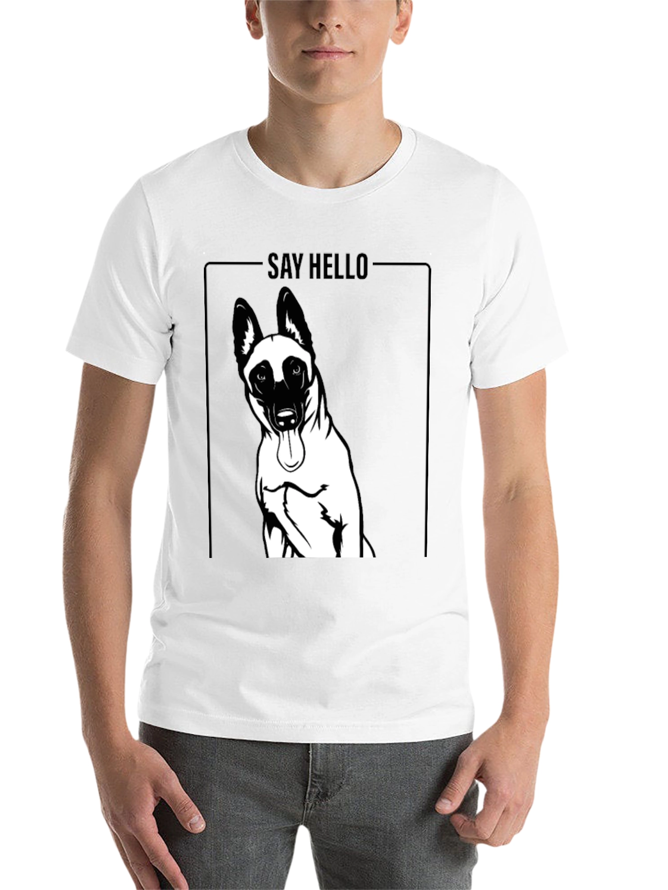 Black Dog Graphic T-Shirt - Say Hello view 14