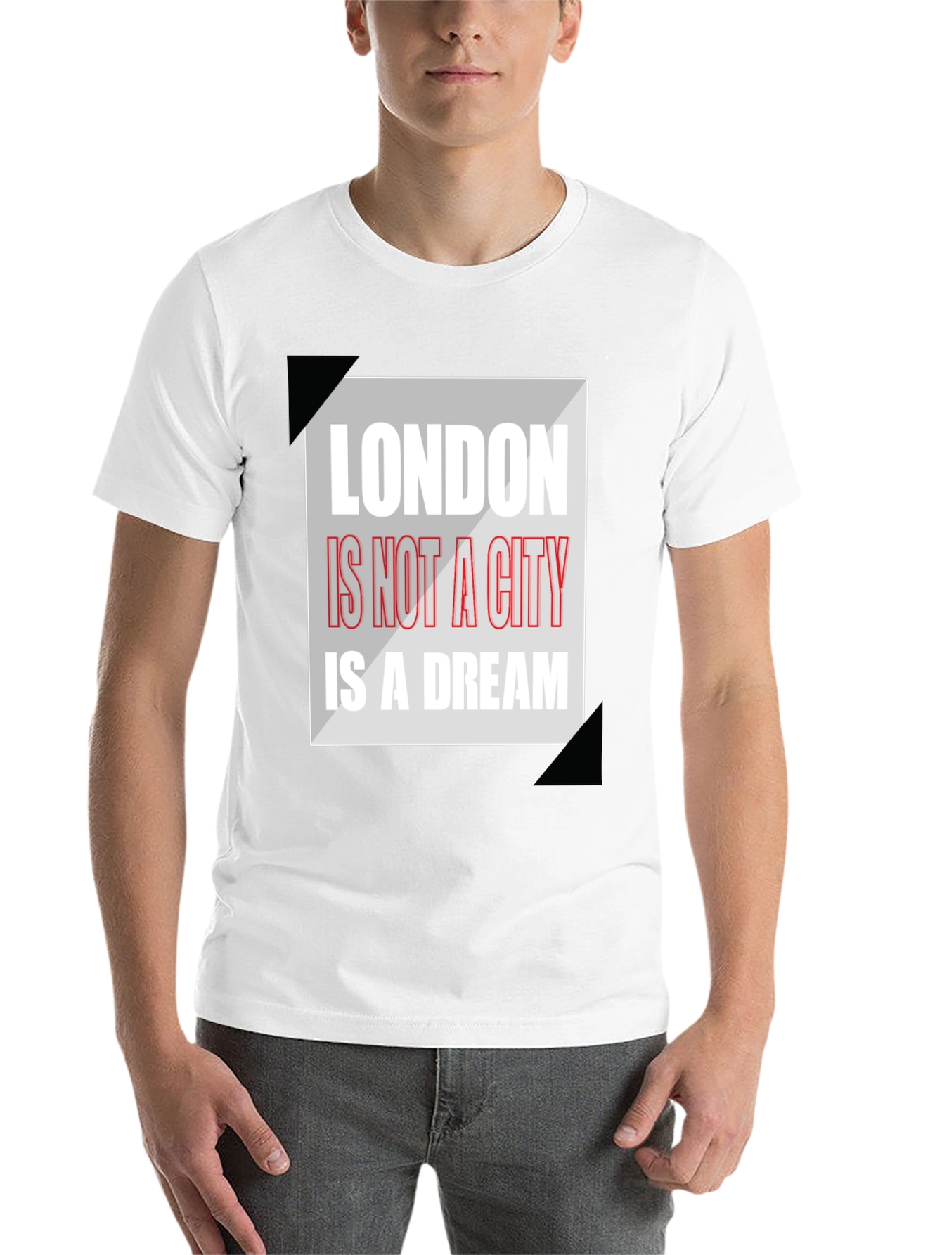 Black London Dream Graphic Tee - Men's Black T-Shirt view 14