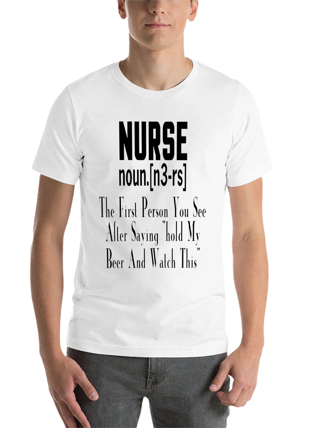 Black Nurse Definition Graphic T-Shirt view 14