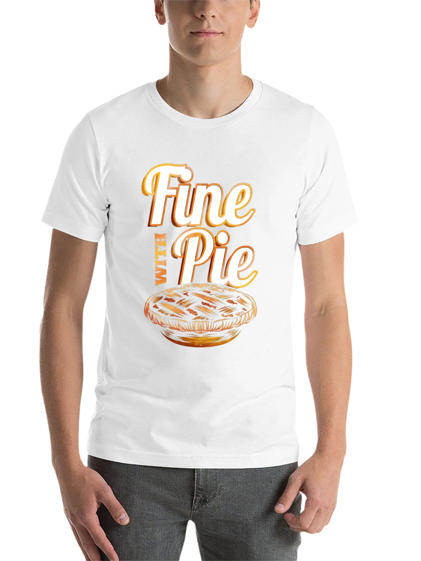 Black Fine With Pie Graphic T-Shirt view 14