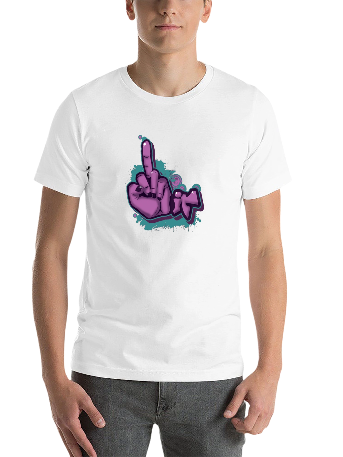 Black Flippin' Fun T-Shirt - Purple Graphic Tee view 14