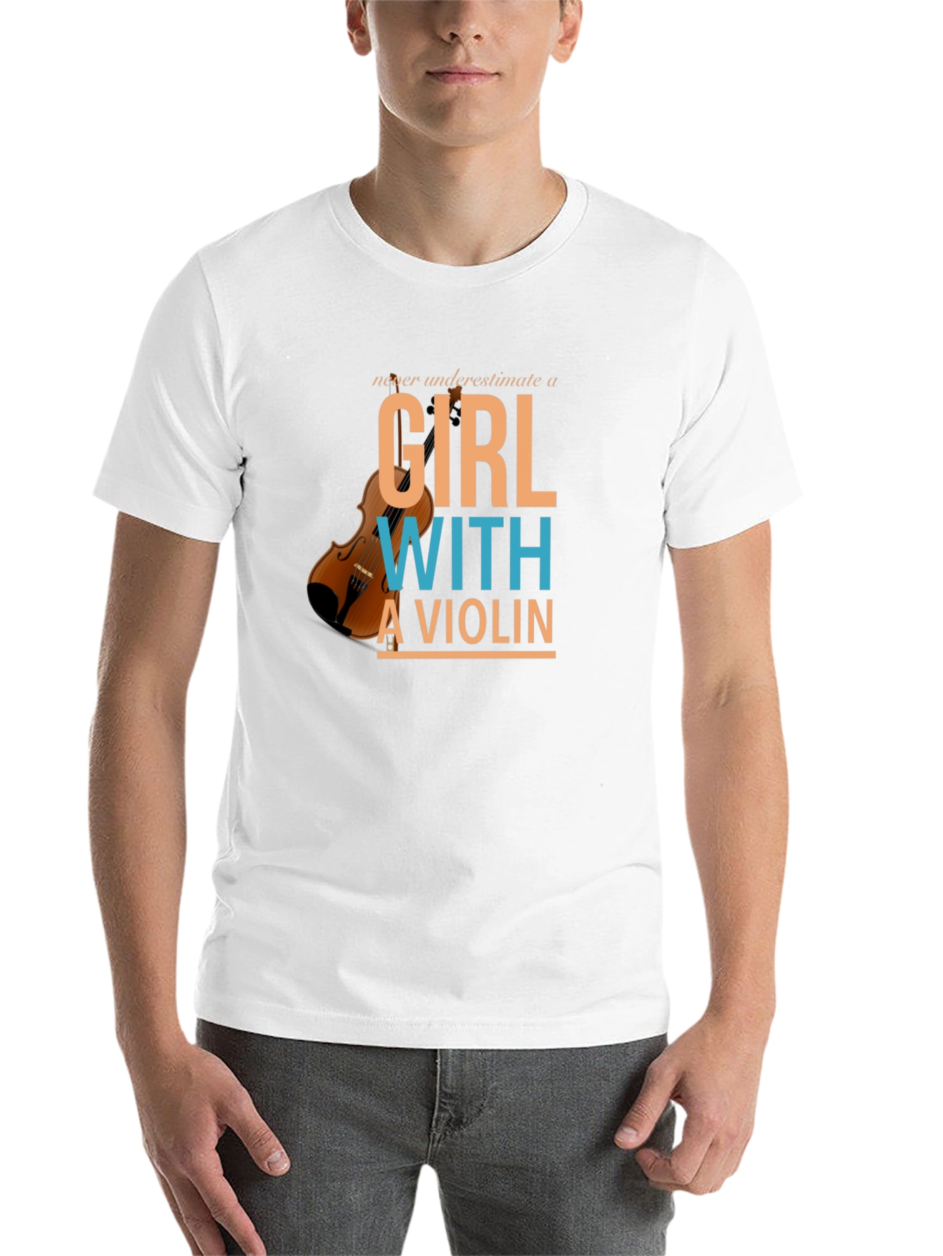Black Violin Girl T-Shirt - Musician Gift view 14