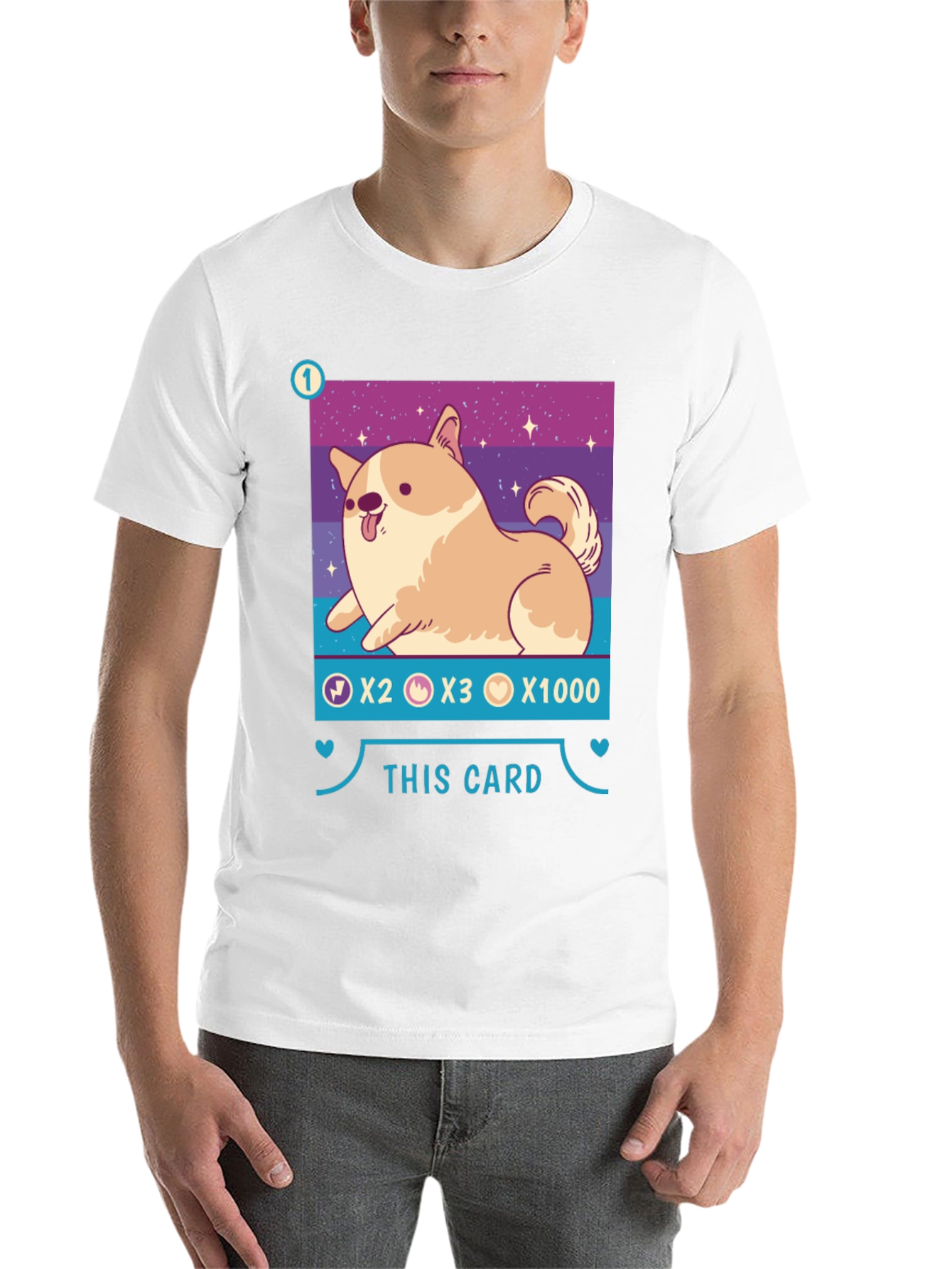 Black Corgi Card Game T-Shirt - Cute & Stylish! view 14