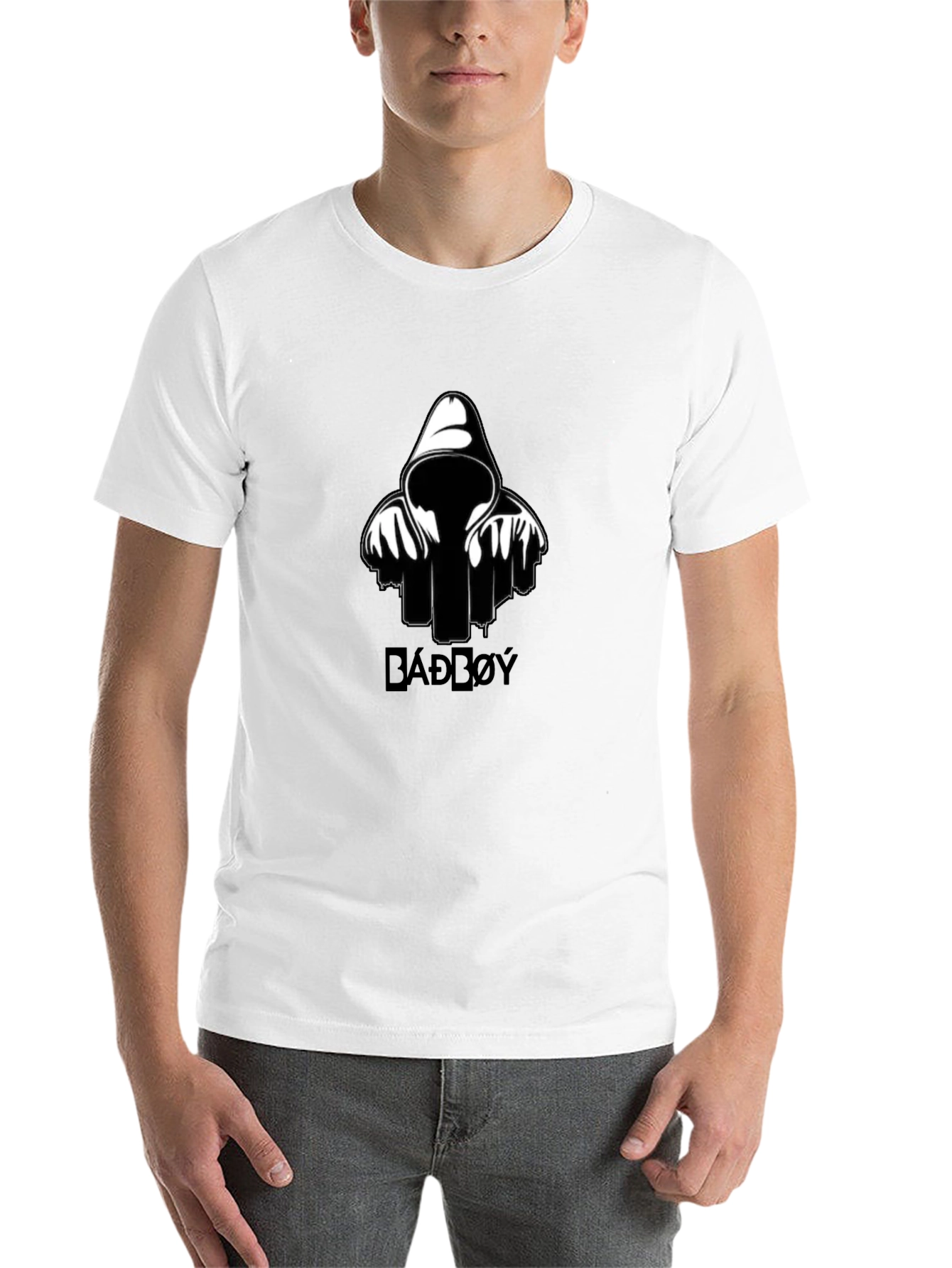 Black BADD0Y Graphic Print Black T-Shirt view 14