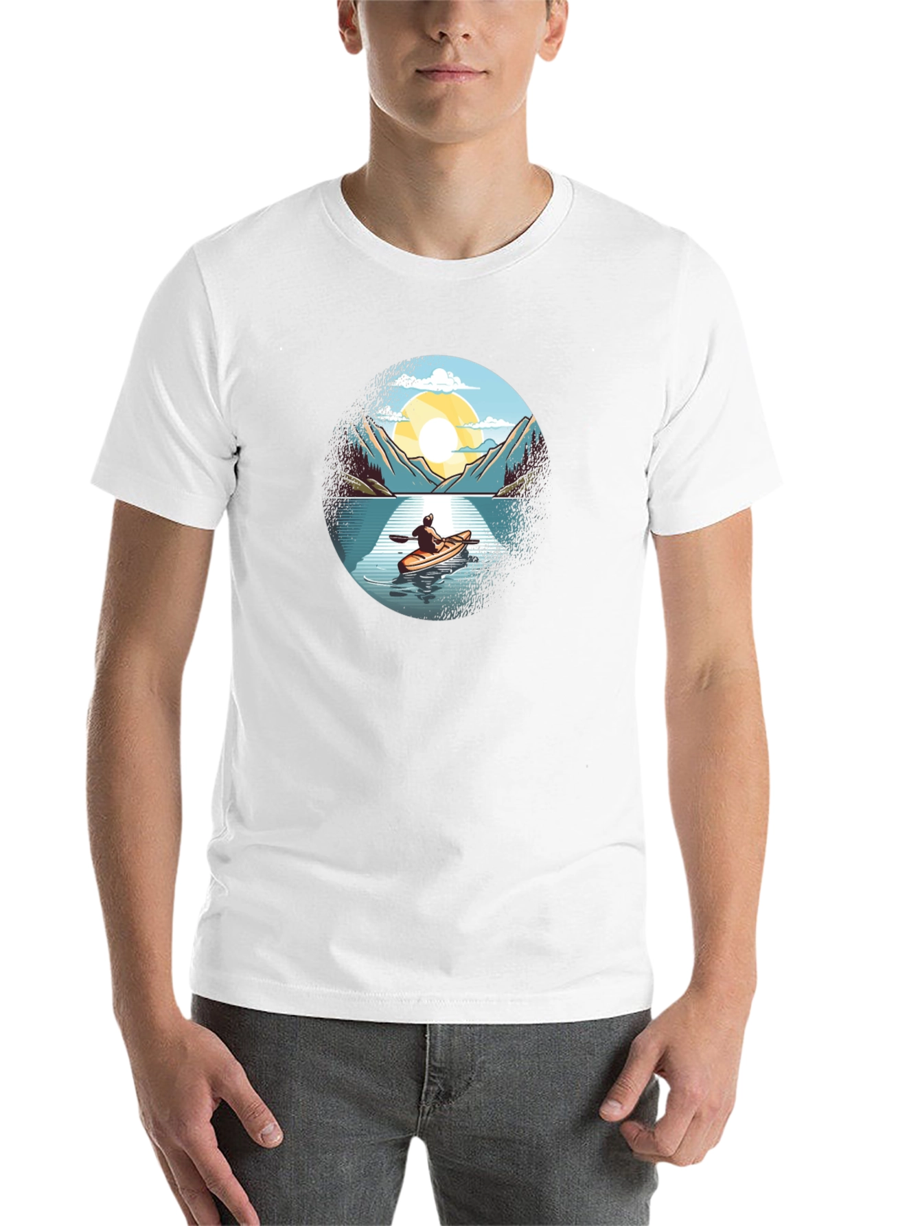 Black Kayaking Adventure Graphic Tee view 14