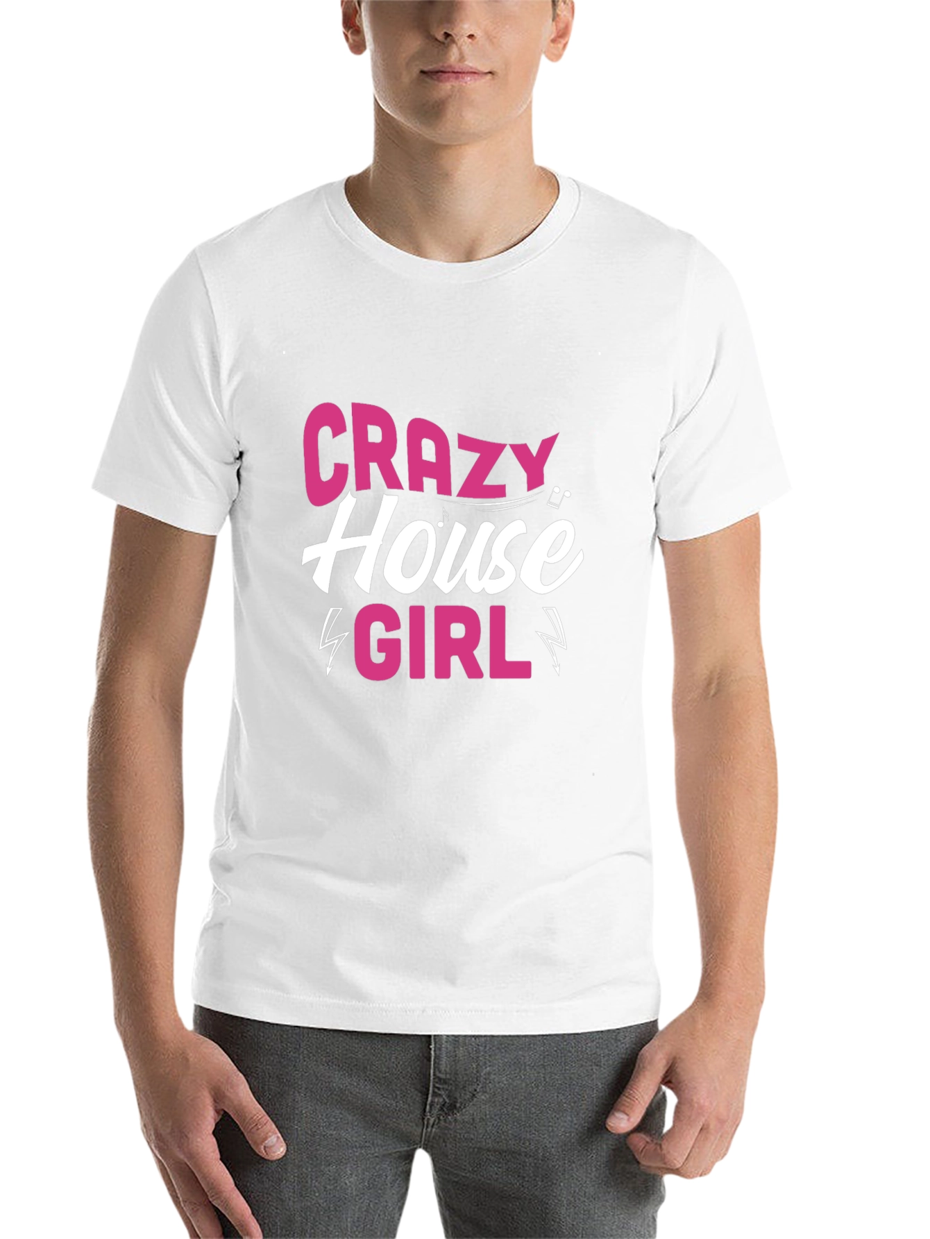 Black Crazy House Girl Black T-Shirt view 14