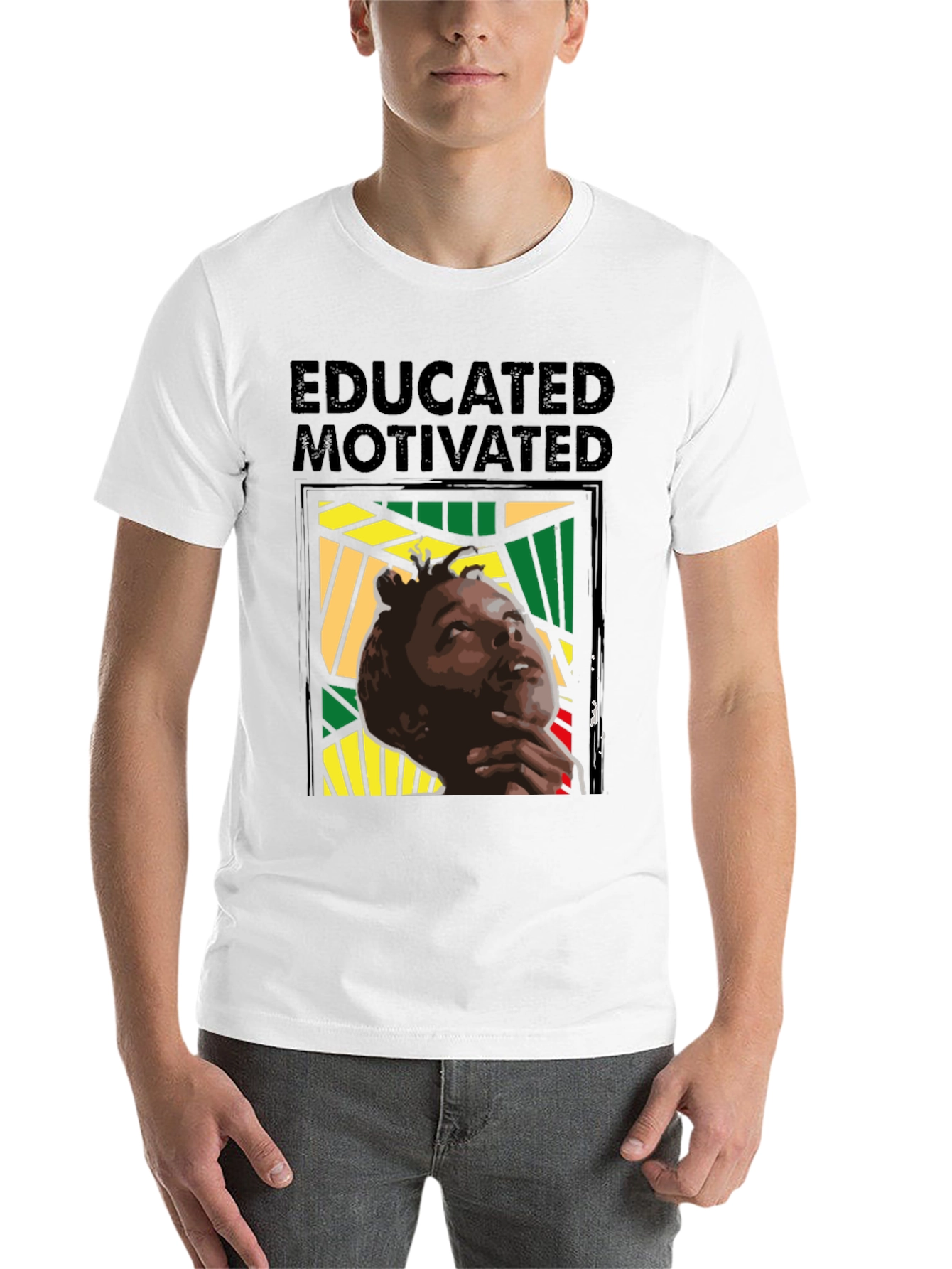 Black Educated & Motivated Graphic Tee view 14