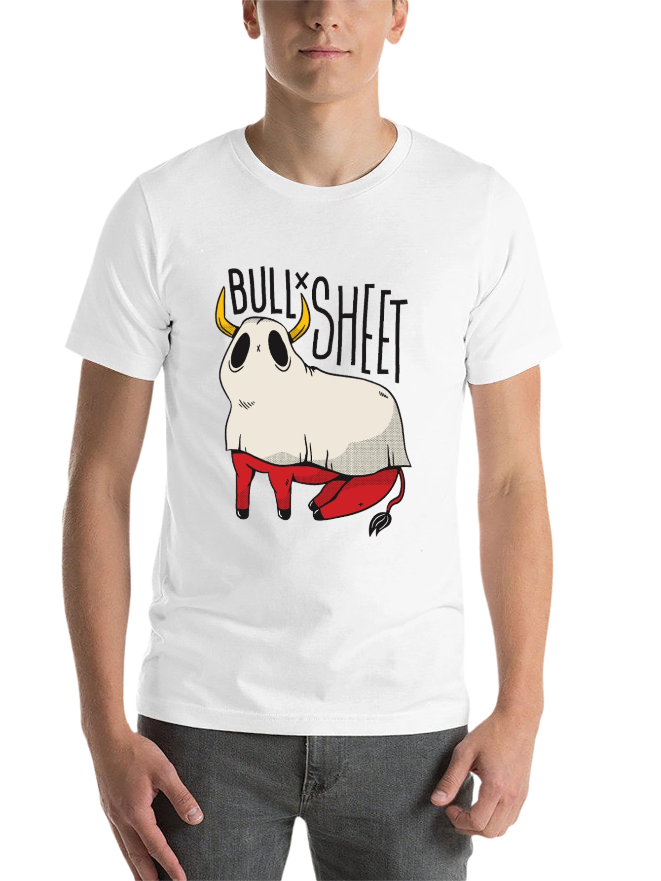 Black Bull Sheet Funny Ghost T-Shirt view 14