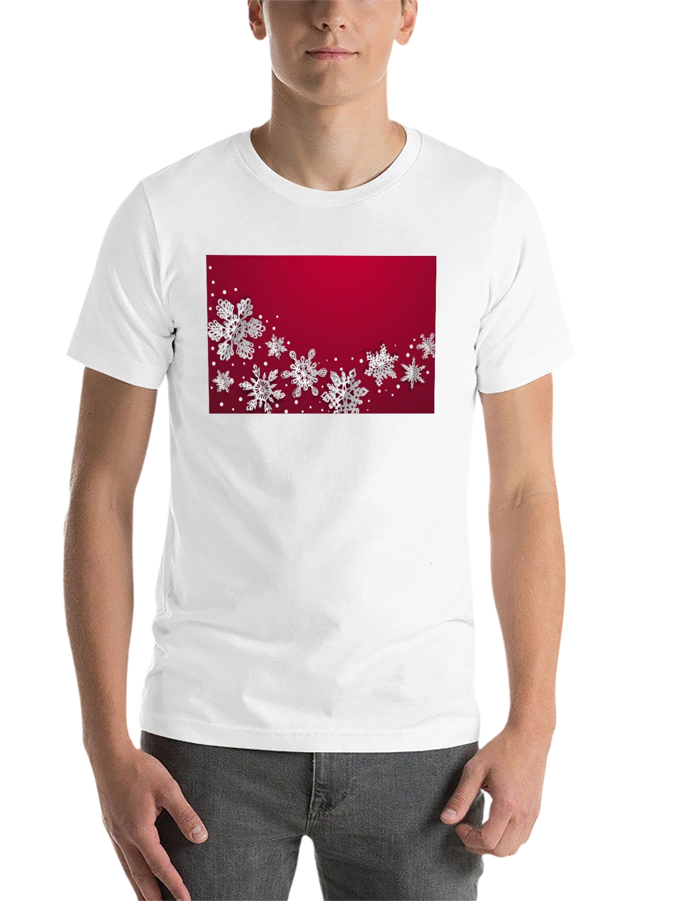 Black Winter Snowflake Graphic Tee - Stylish Holiday Apparel view 14