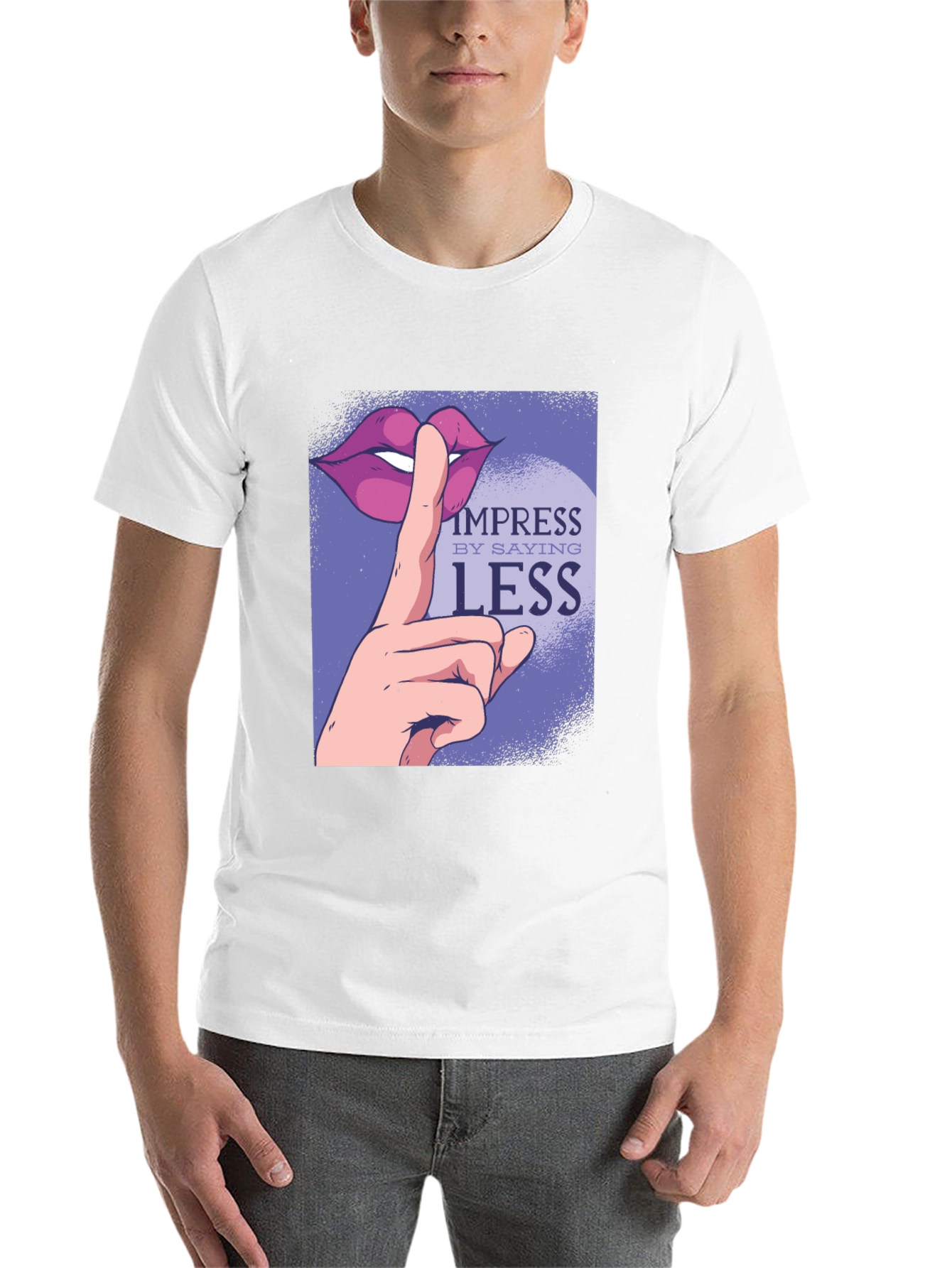 Black Impress By Saying Less Graphic Tee - Black view 14