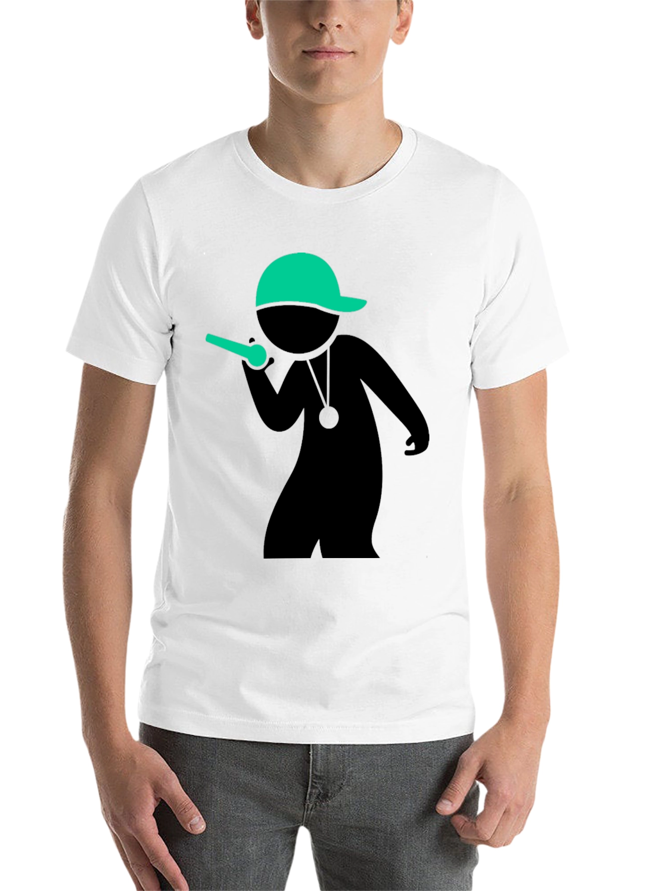 Black Cool MC Stick Figure Black T-Shirt view 14