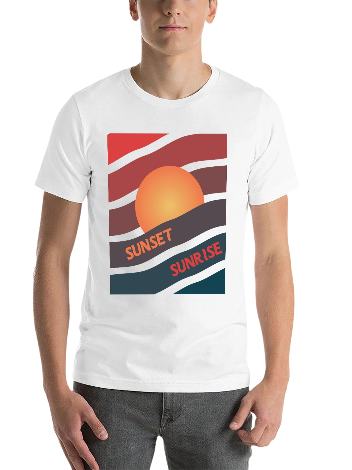 Black Sunset Sunrise Graphic Tee - Retro Style view 14