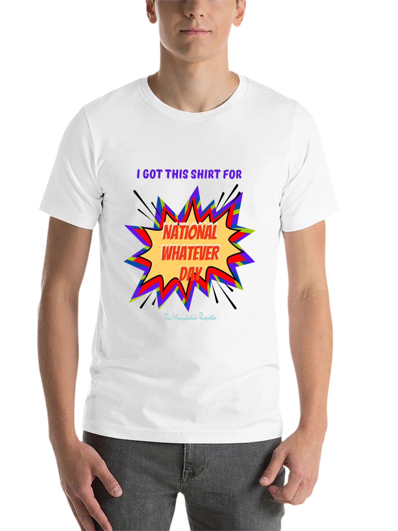 Black National Whatever Day T-Shirt: Fun Graphic Tee view 14
