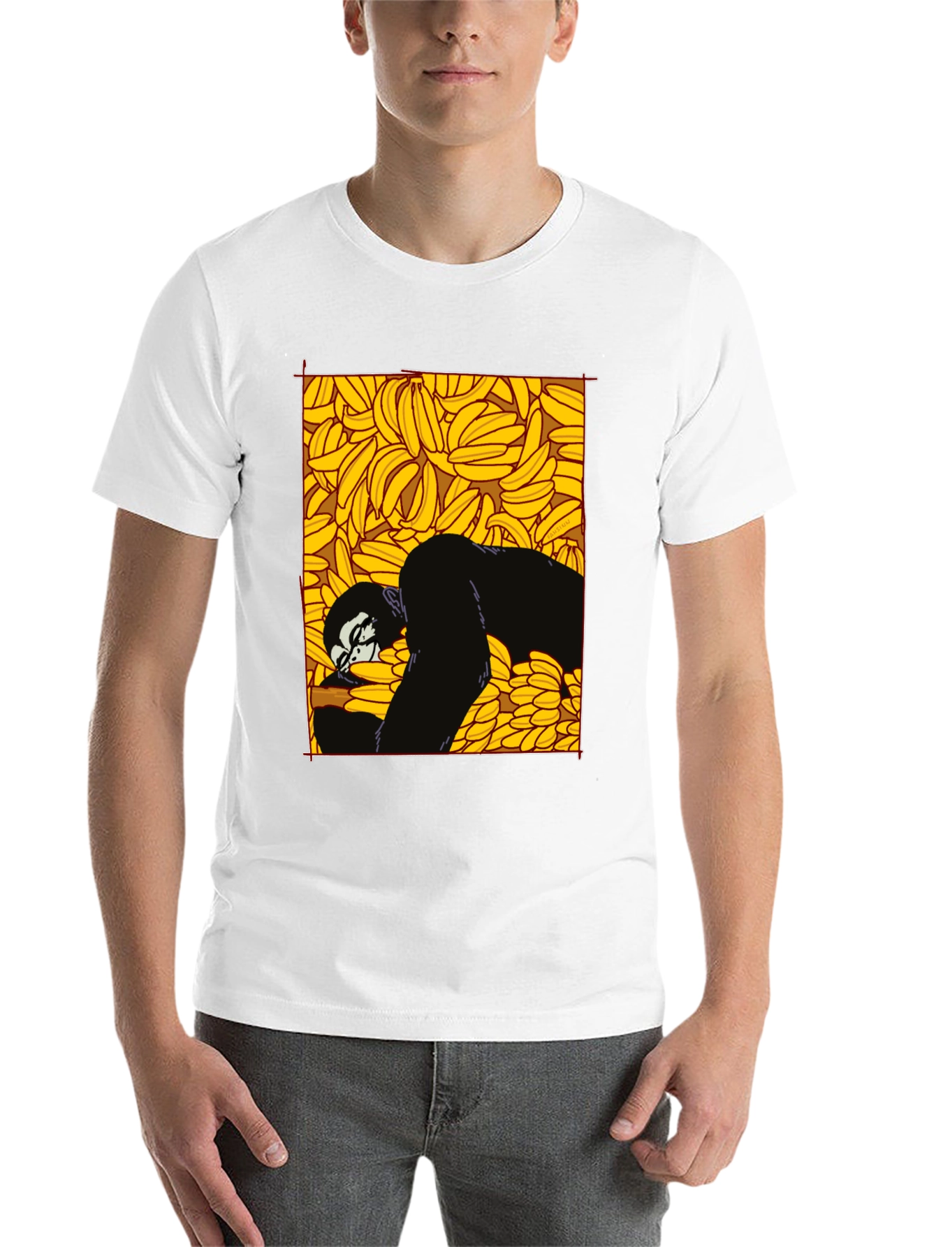 Black Banana Gorilla Graphic Tee - Unique Black T-Shirt view 14
