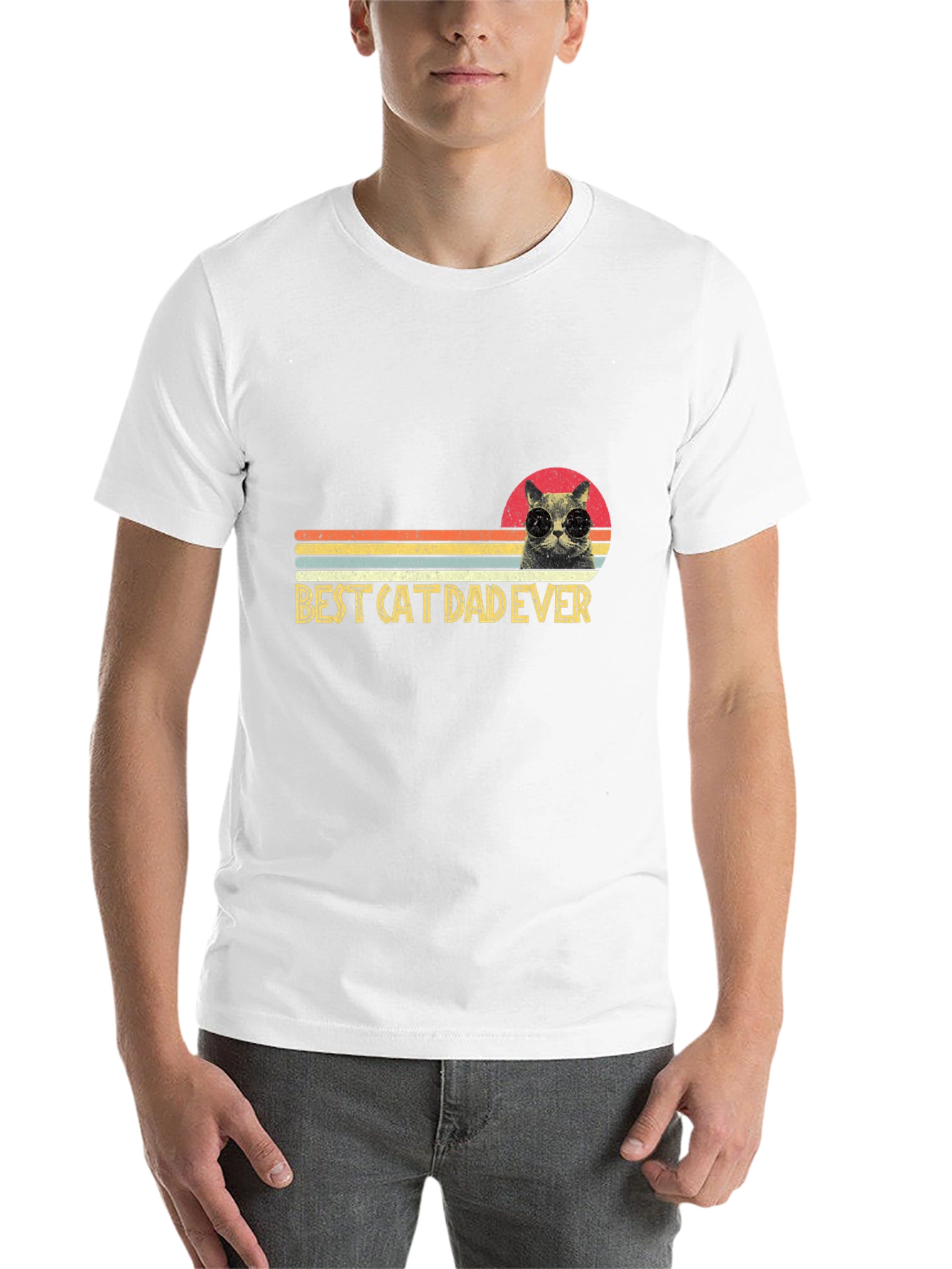 Black Best Cat Dad Ever T-Shirt - Funny Cat Lover Tee view 14