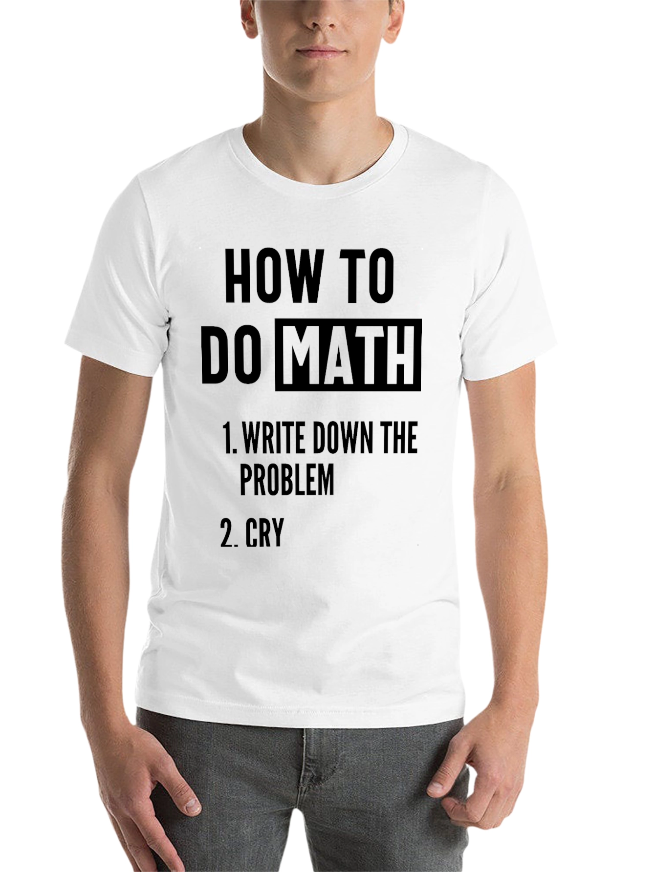 Black Funny Math Problem T-Shirt: How to Do Math view 14