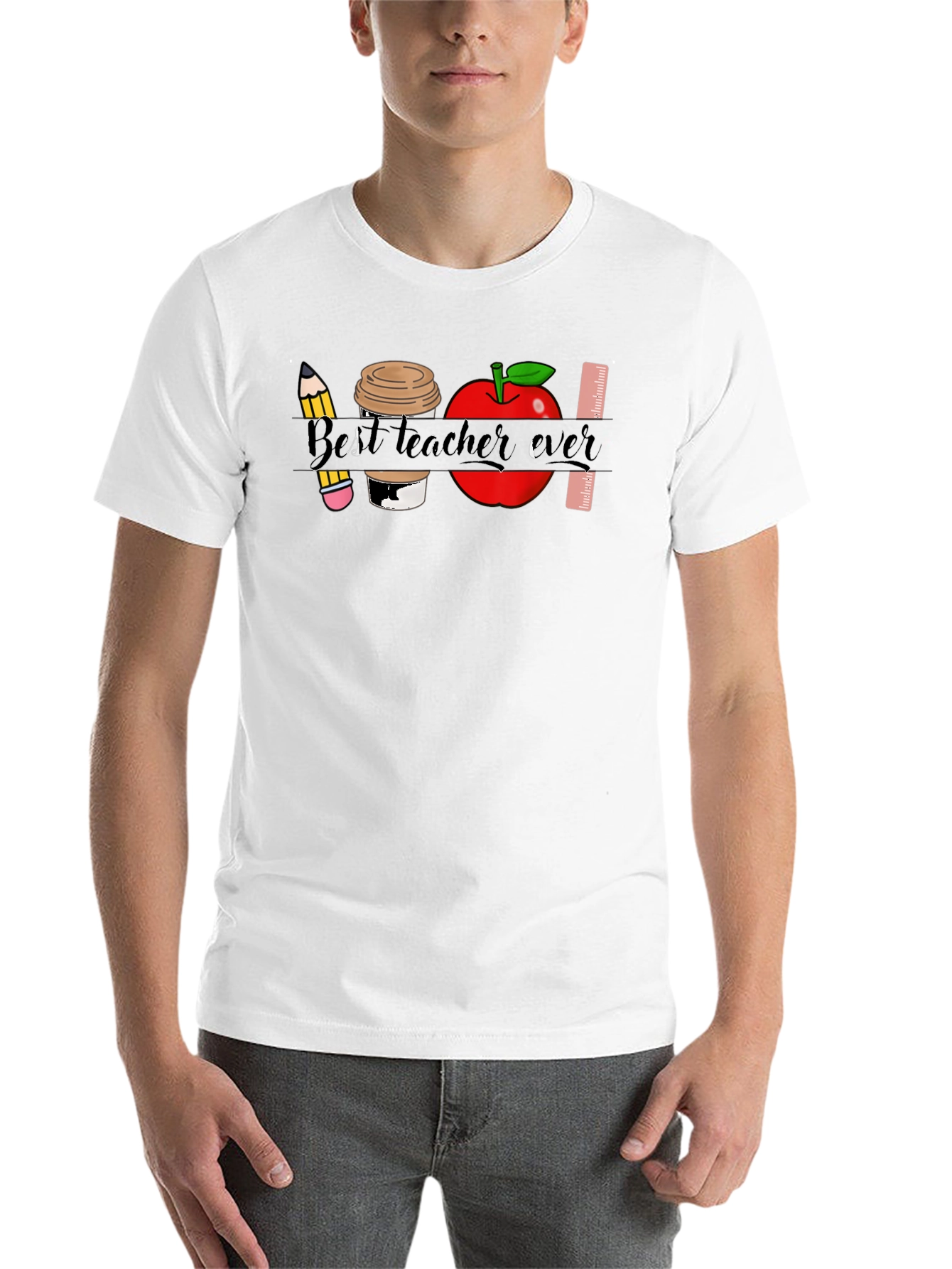 Black Best Teacher Ever T-Shirt view 14
