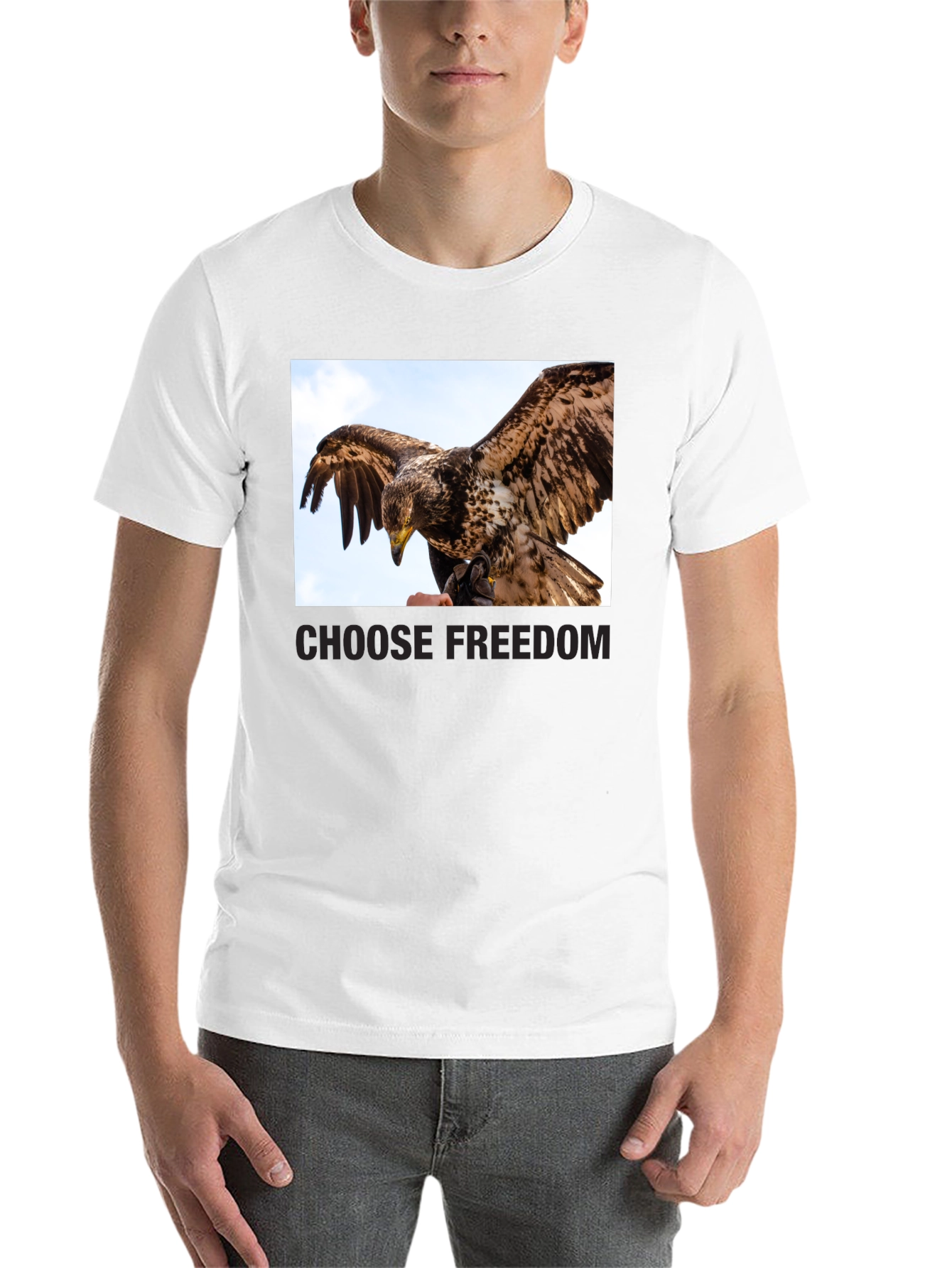 Black Choose Freedom Eagle Graphic Tee view 14