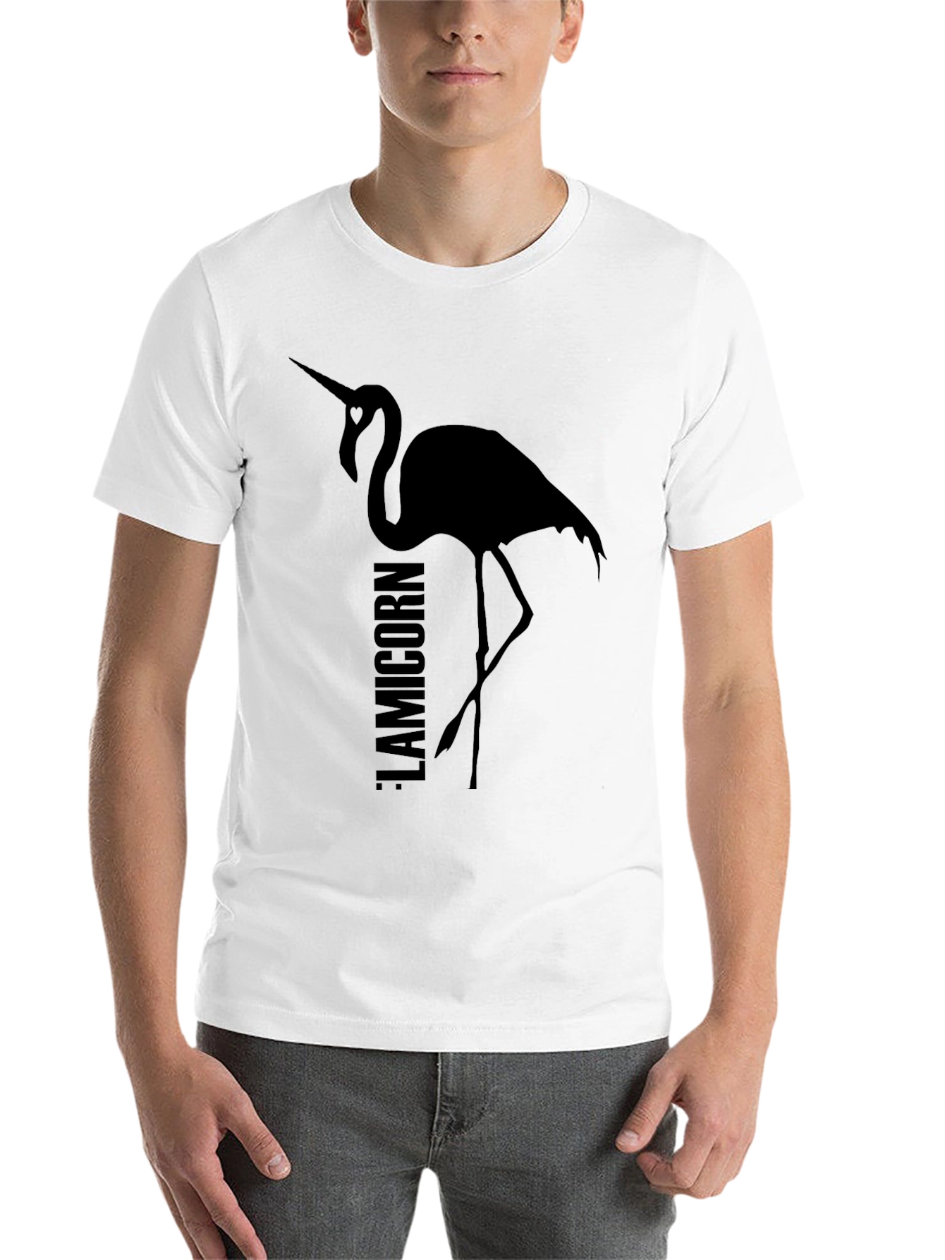 Black Flamicorn T-Shirt - Unique Graphic Tee view 14