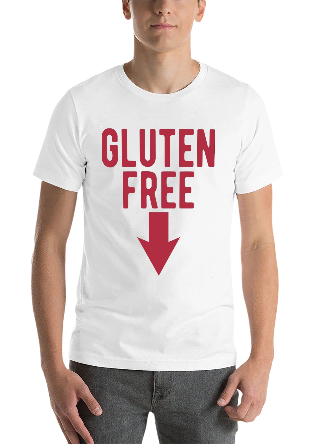 Black Gluten Free Arrow T-Shirt - Funny Novelty Tee view 14