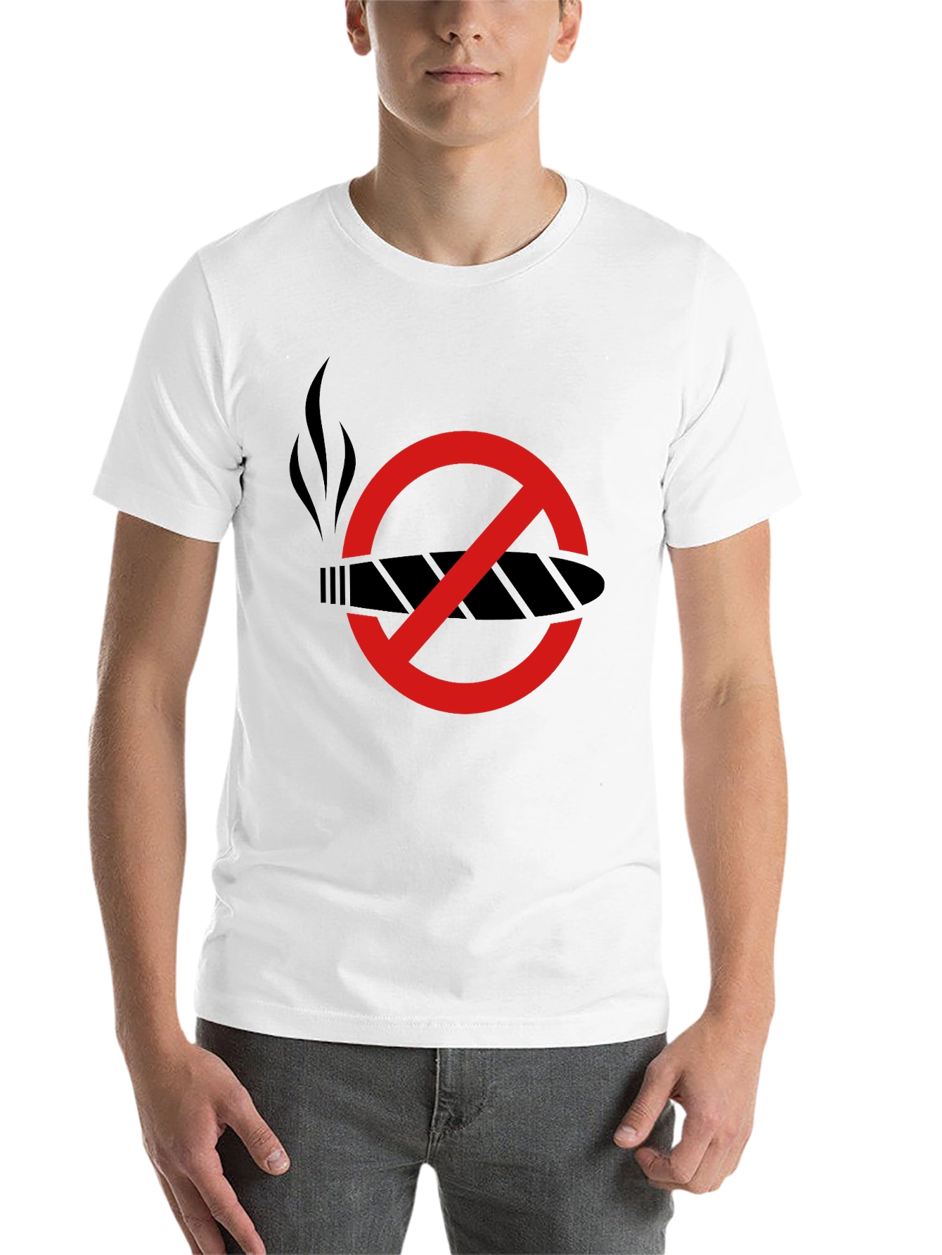 Black No Smoking Black Graphic Tee view 14