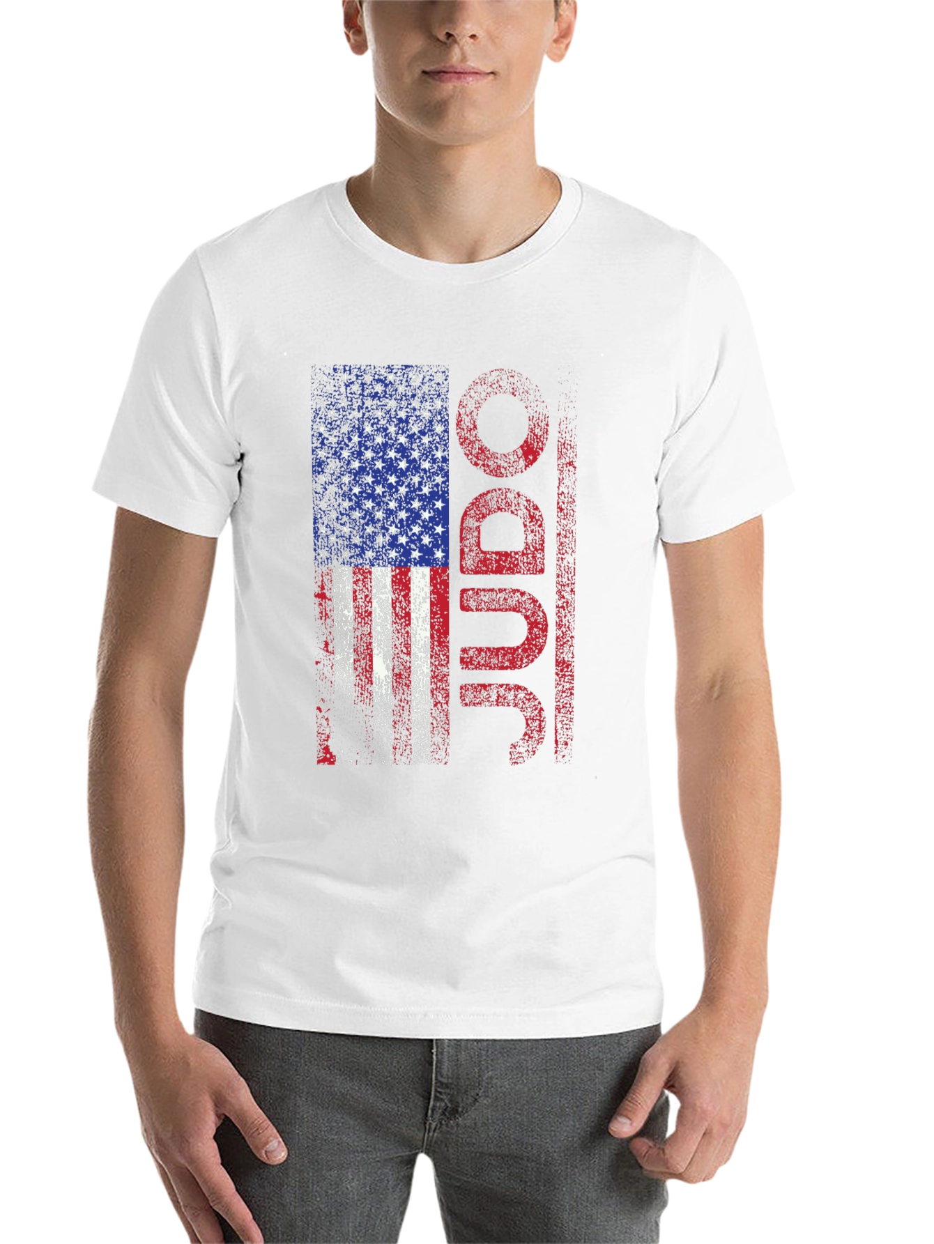 Black American Flag Judo T-Shirt view 14