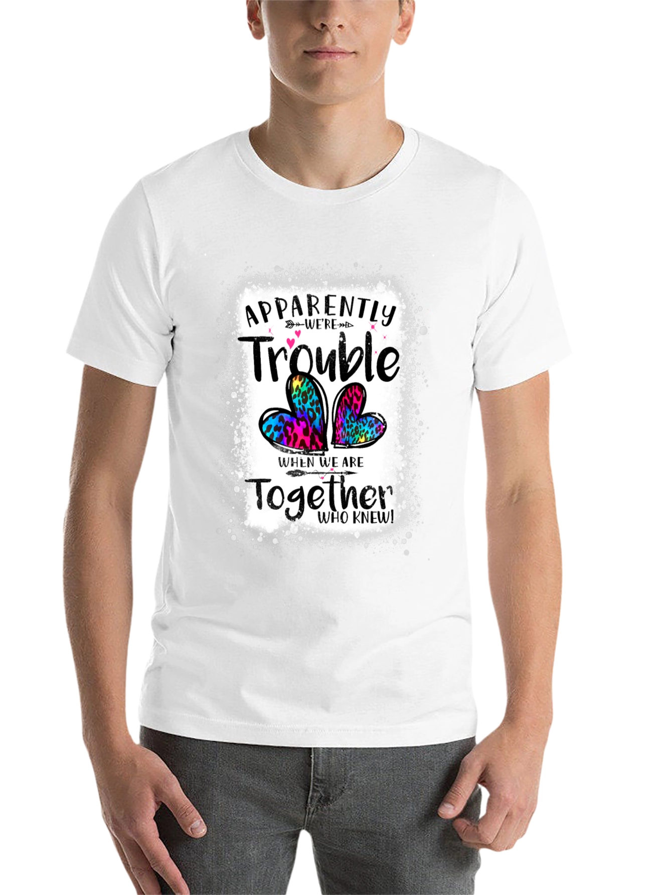 Black Apparently Trouble Together Graphic Tee view 14
