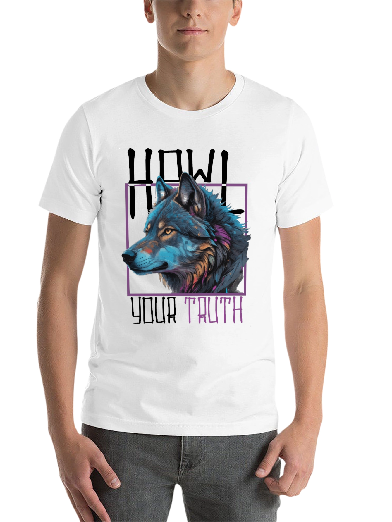 Black Howl Your Truth Wolf Graphic Tee - Black view 14