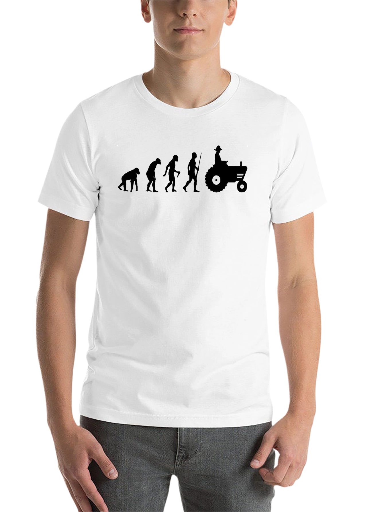 Black Evolution of Farming T-Shirt - Black Graphic Tee view 14
