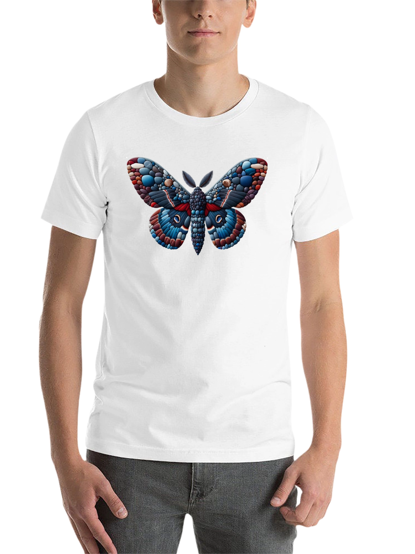 Moth Graphic Black T-Shirt - Unique Insect Design - 14